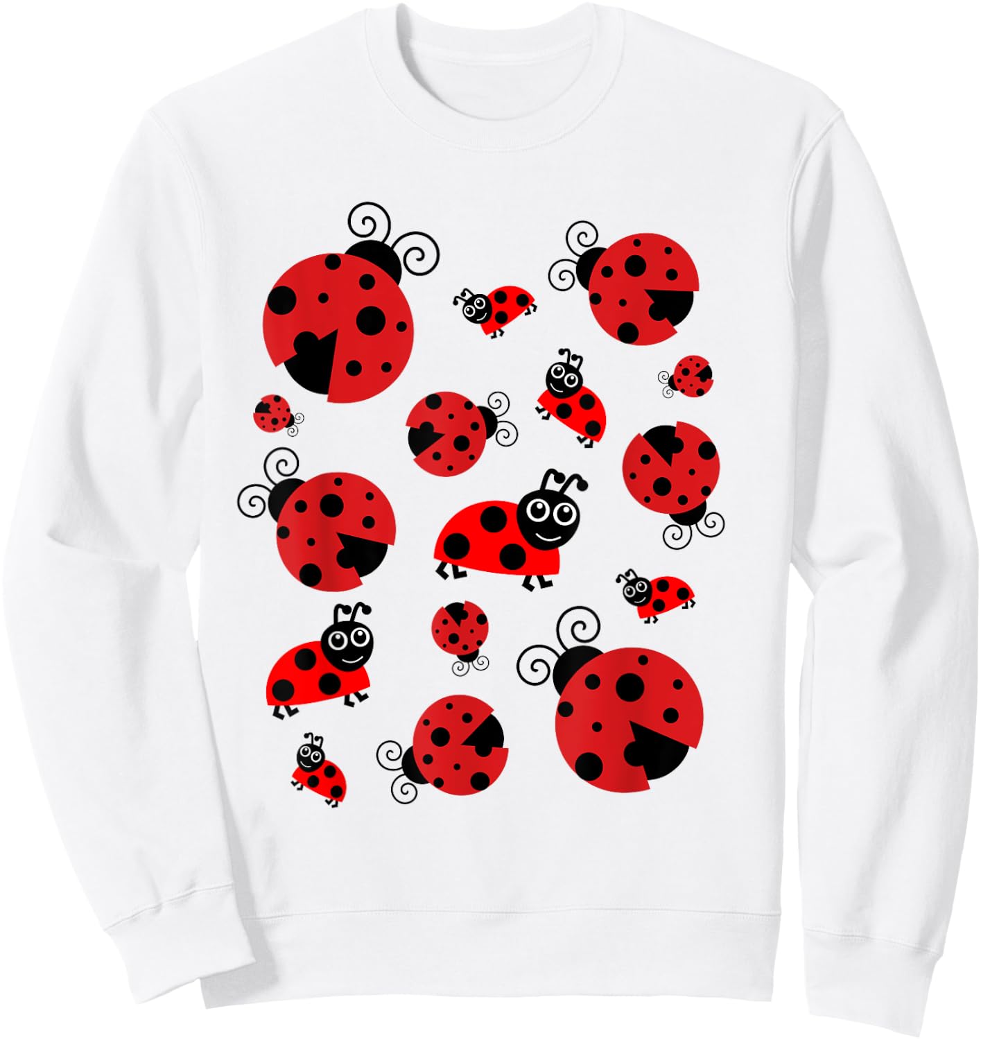 Adorable Ladybugs Everywhere Women, Girls, Kids Sweatshirt - Sweatshirt | White