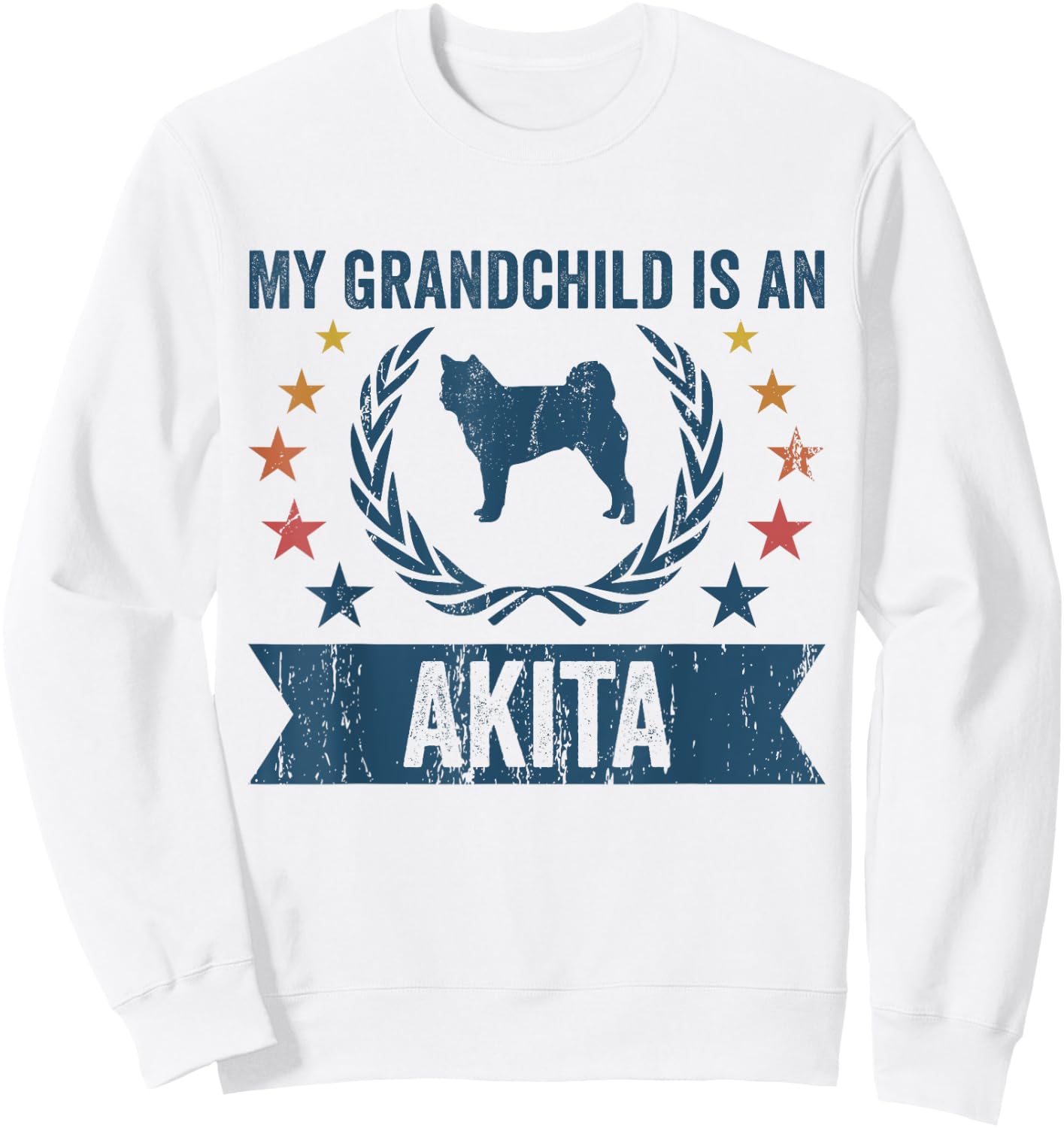 My Grandchild Is A Dog - Grandpa & Grandma Akita Women Sweatshirt - Sweatshirt | White