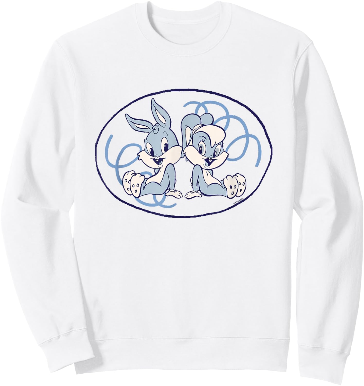 Looney Tunes Babies Bugs & Lola Bunny Cute Logo Sweatshirt - Sweatshirt | White