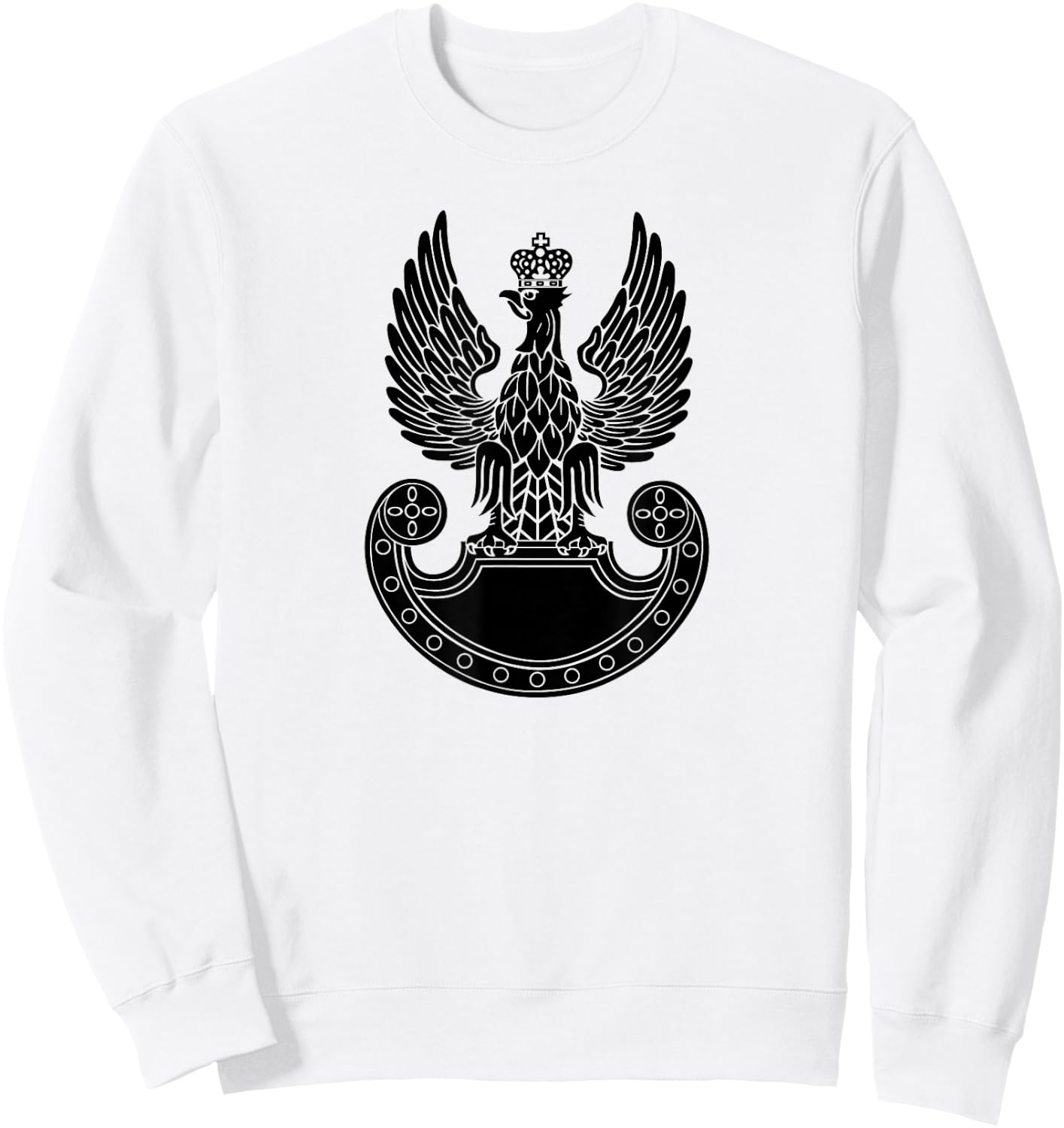Polish Land Forces Army Poland Armed Forces Military Eagle Sweatshirt - Sweatshirt | White