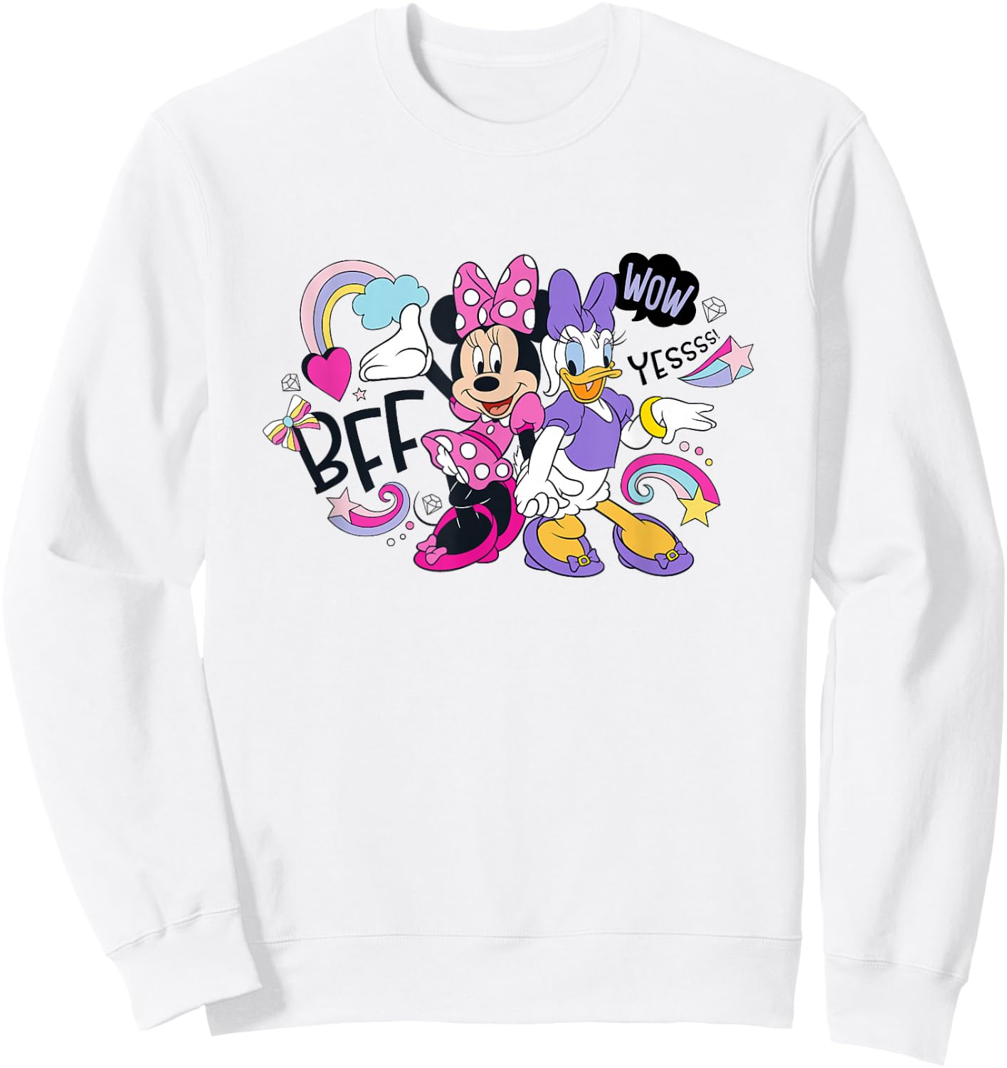 Disney Minnie Mouse & Daisy BFF Icon Jumble Sweatshirt - Sweatshirt | White