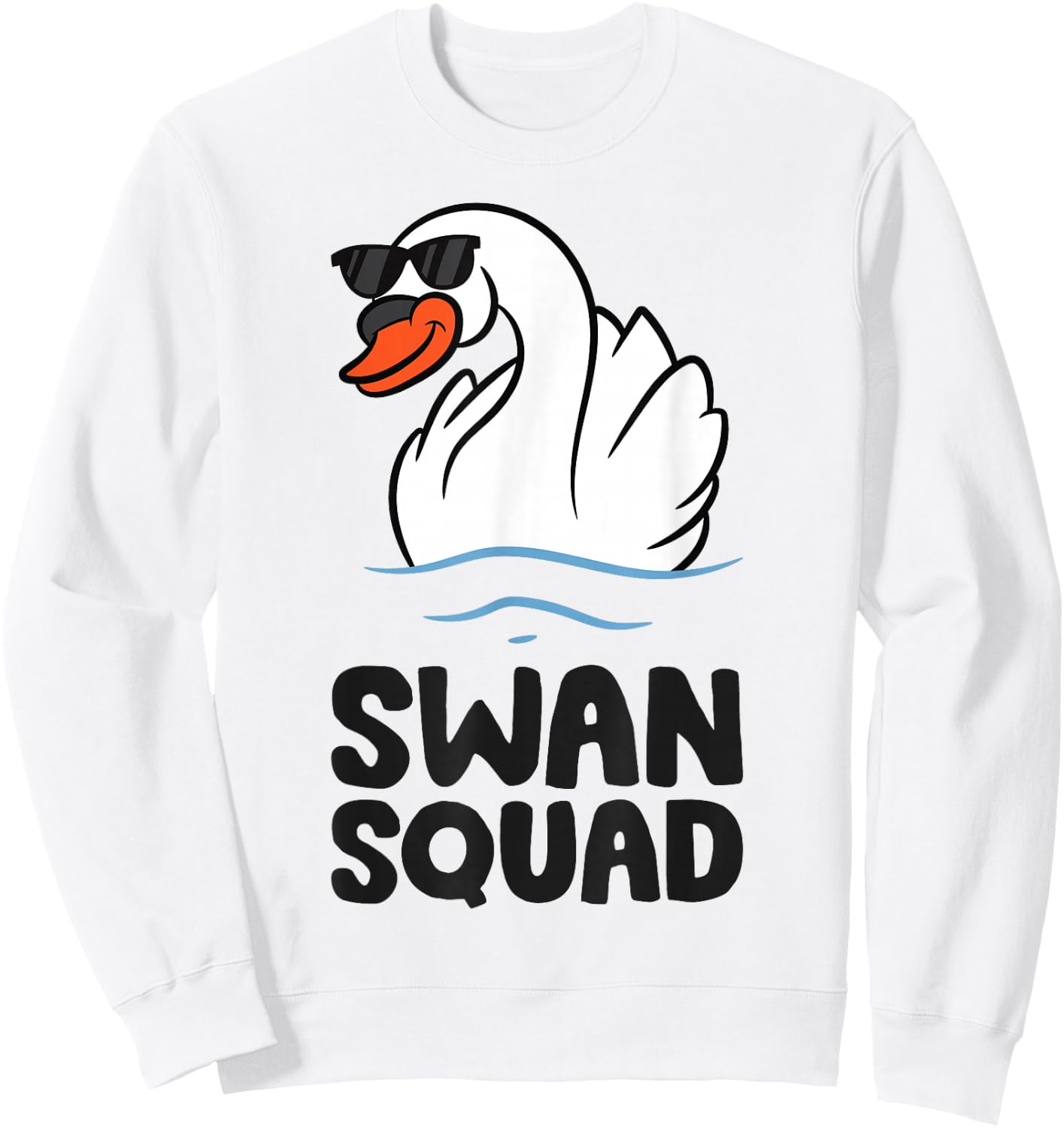 Swan Squad Funny Swan Sweatshirt - Sweatshirt | White