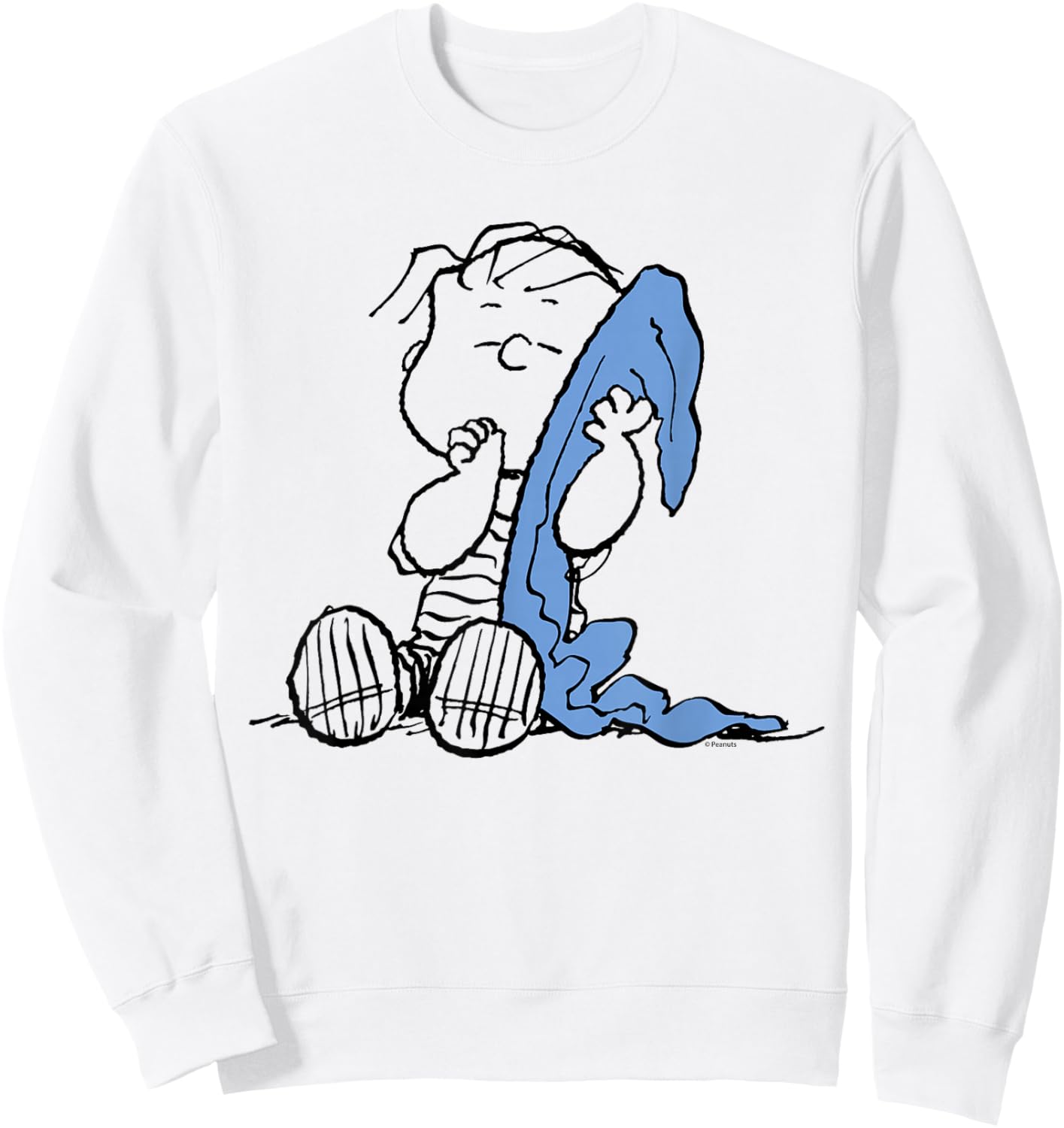 Peanuts Linus Blanket , blue Sweatshirt - Sweatshirt | White