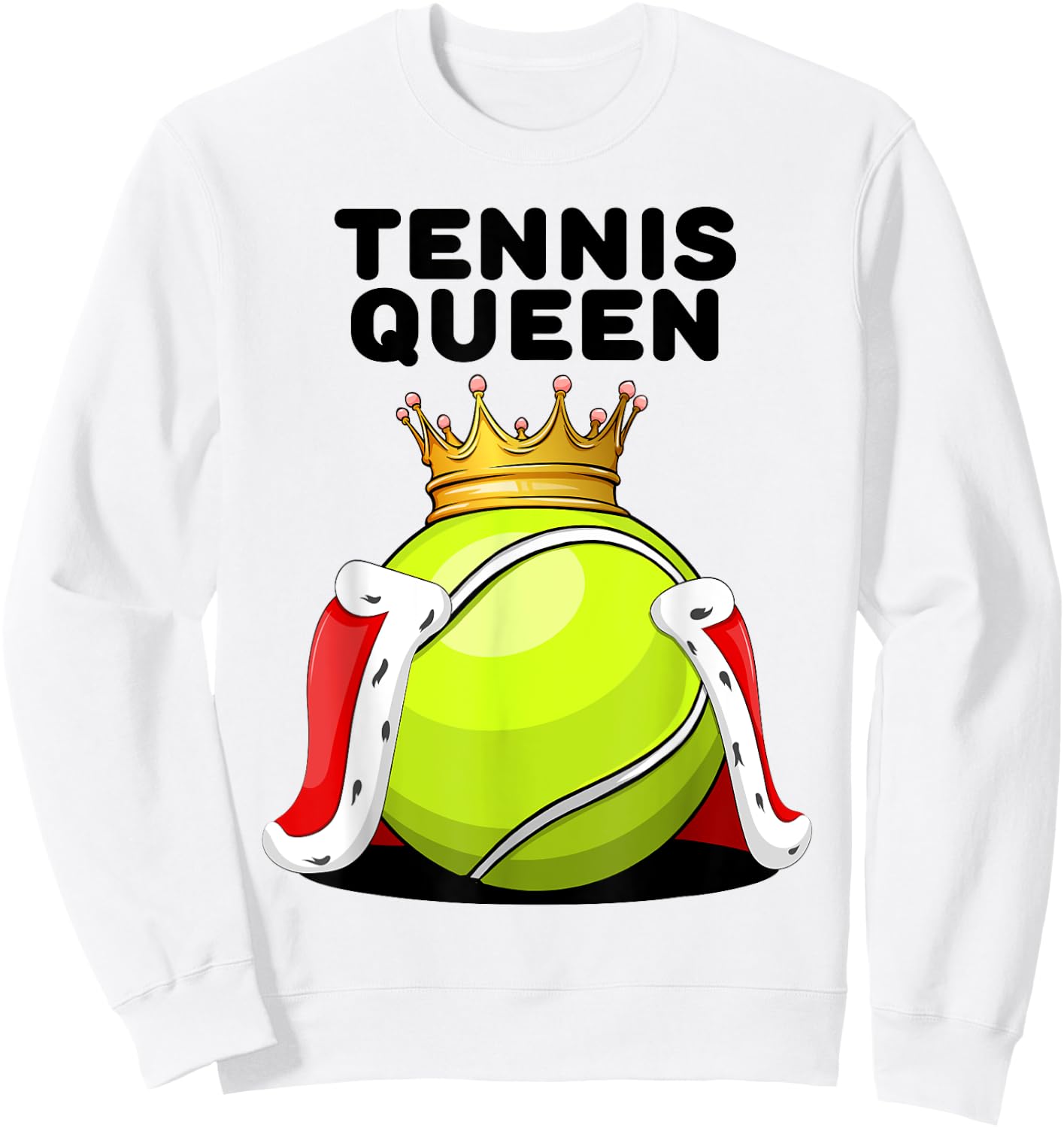Tennis Queen Women's Tennis Player Shirt for Girls , White Sweatshirt - Sweatshirt | White