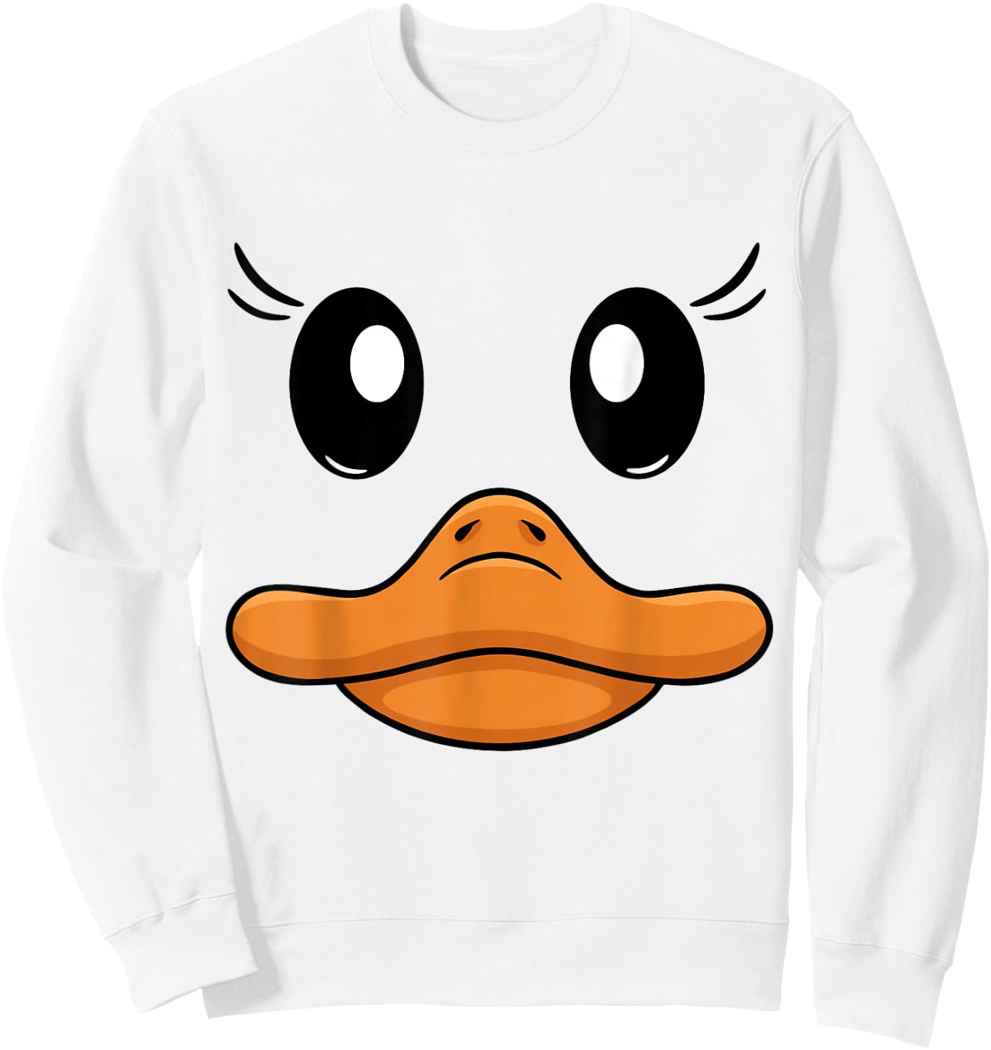 Duck Costume Goose Duck face Duck Beak Funny Animal Costume Sweatshirt - Sweatshirt | White