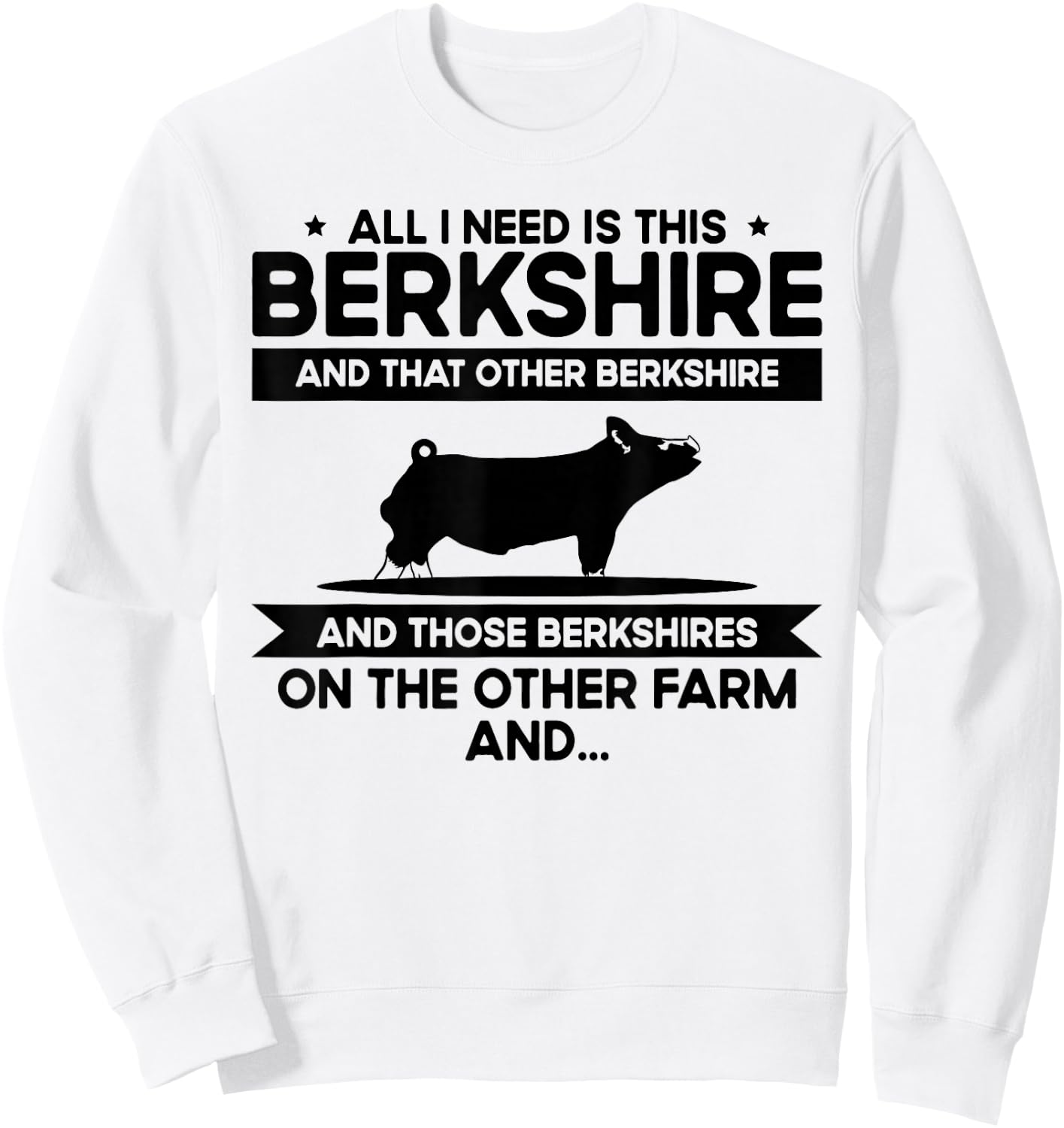 I Need This Pig Breeder Farmer - Berkshire Sweatshirt - Sweatshirt | White