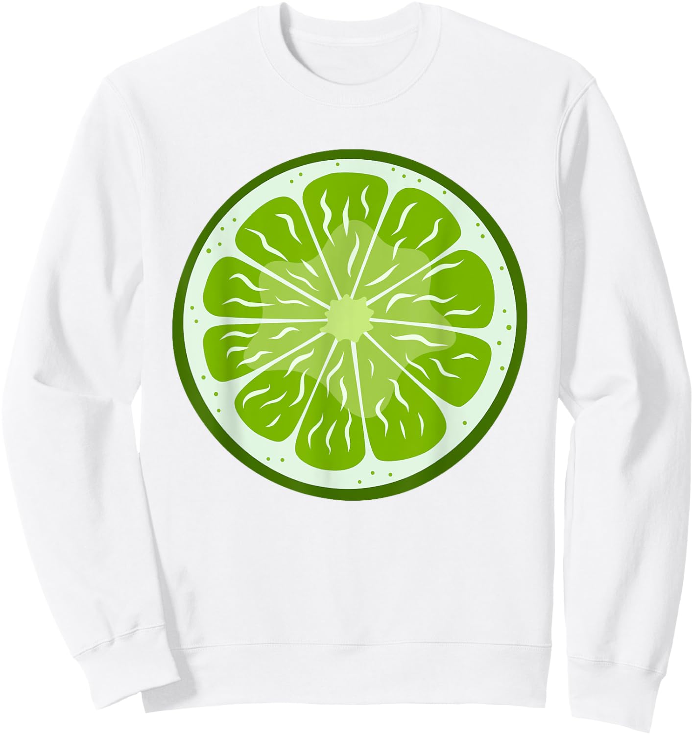 Lime Sliced Fruit Cute Easy Halloween Costume Sweatshirt - Sweatshirt | White