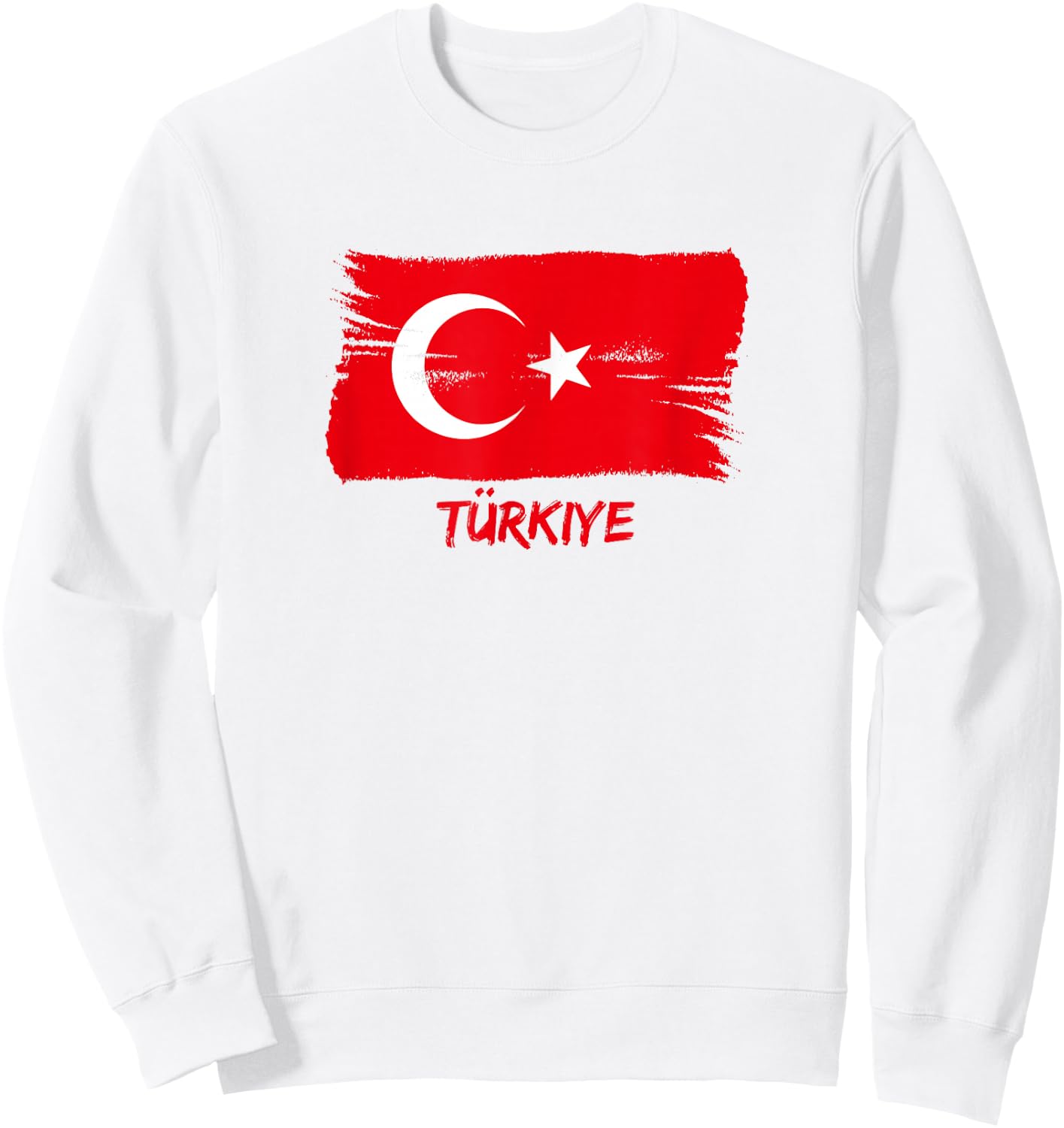 Turkish Fan Flag Turkey Sweatshirt - Sweatshirt | White