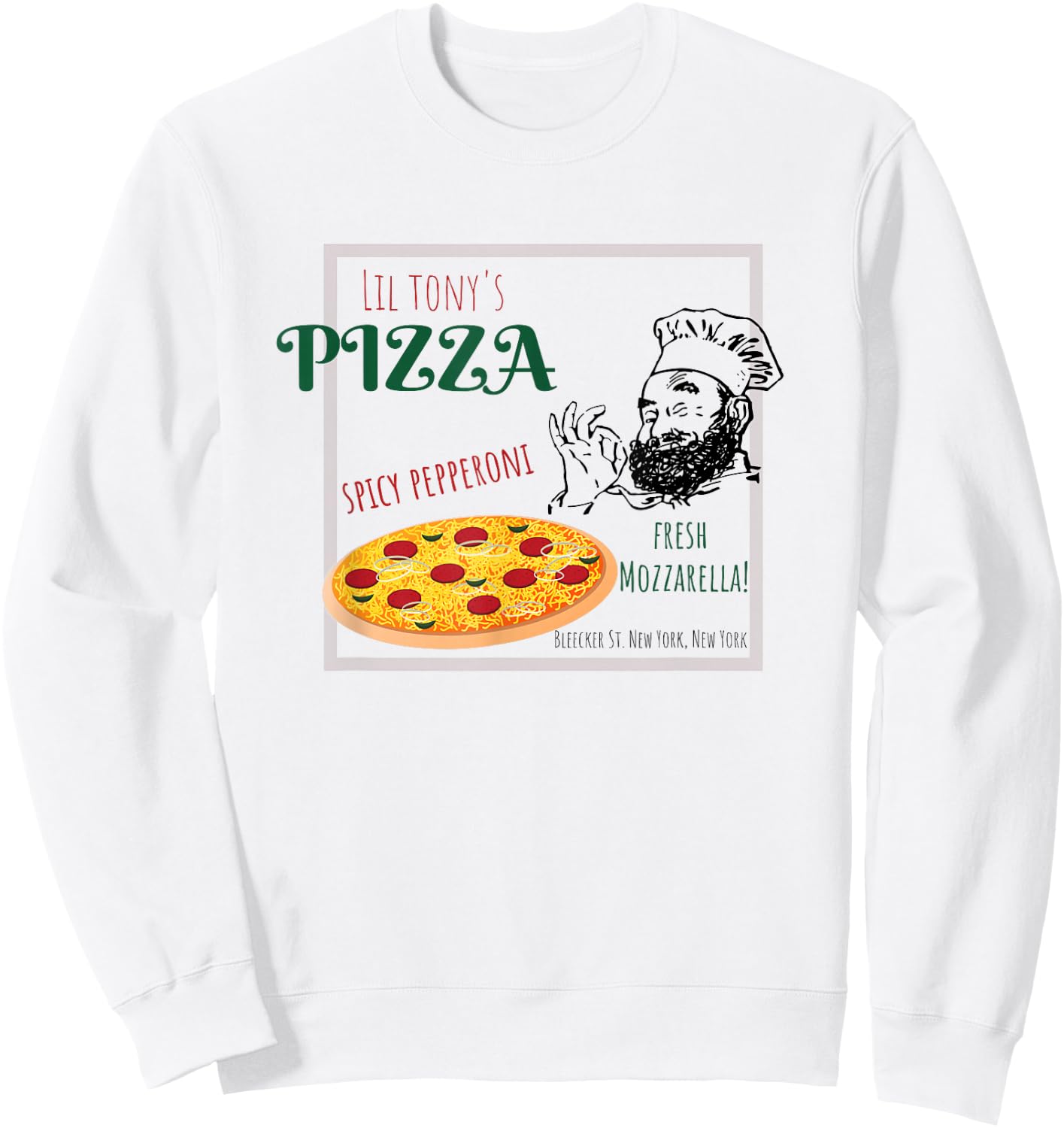 Retro Pizza Parlor Funny Sweatshirt - Sweatshirt | White