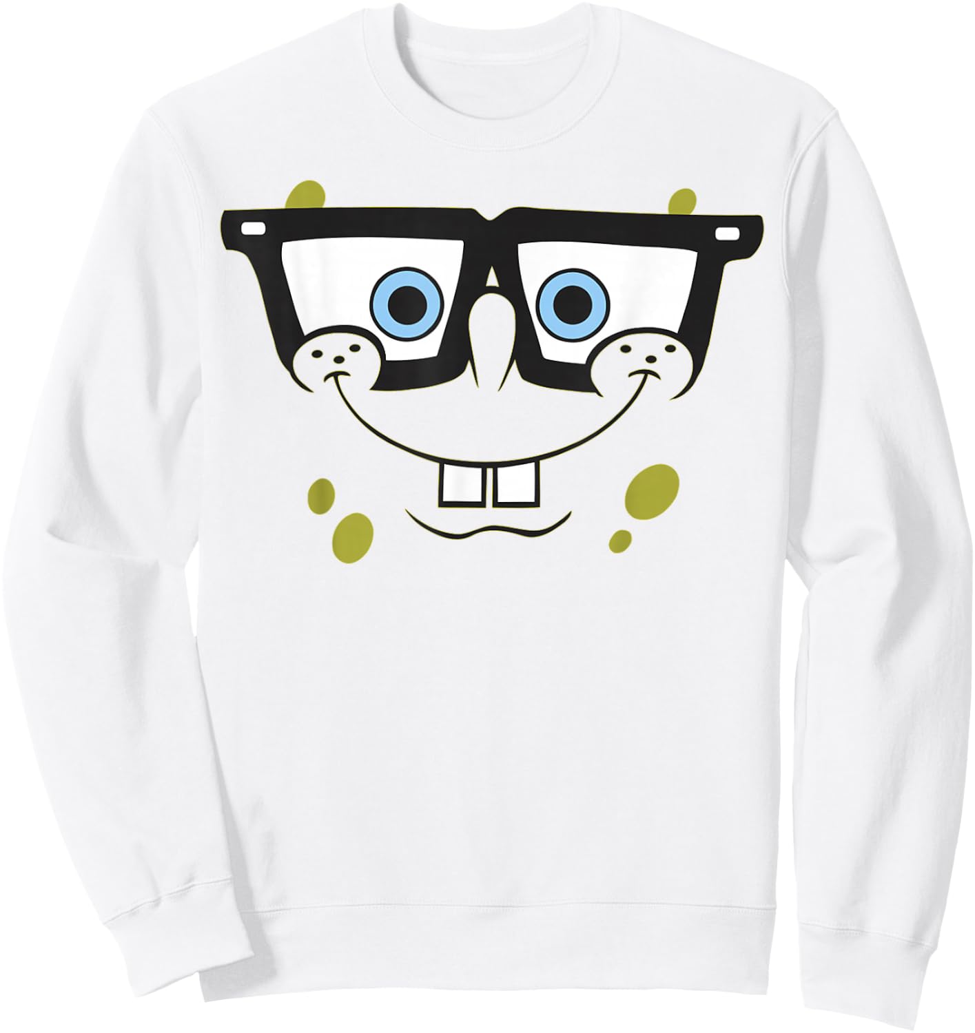 Spongebob Squarepants Halloween Glasses Big Face Costume Sweatshirt - Sweatshirt | White
