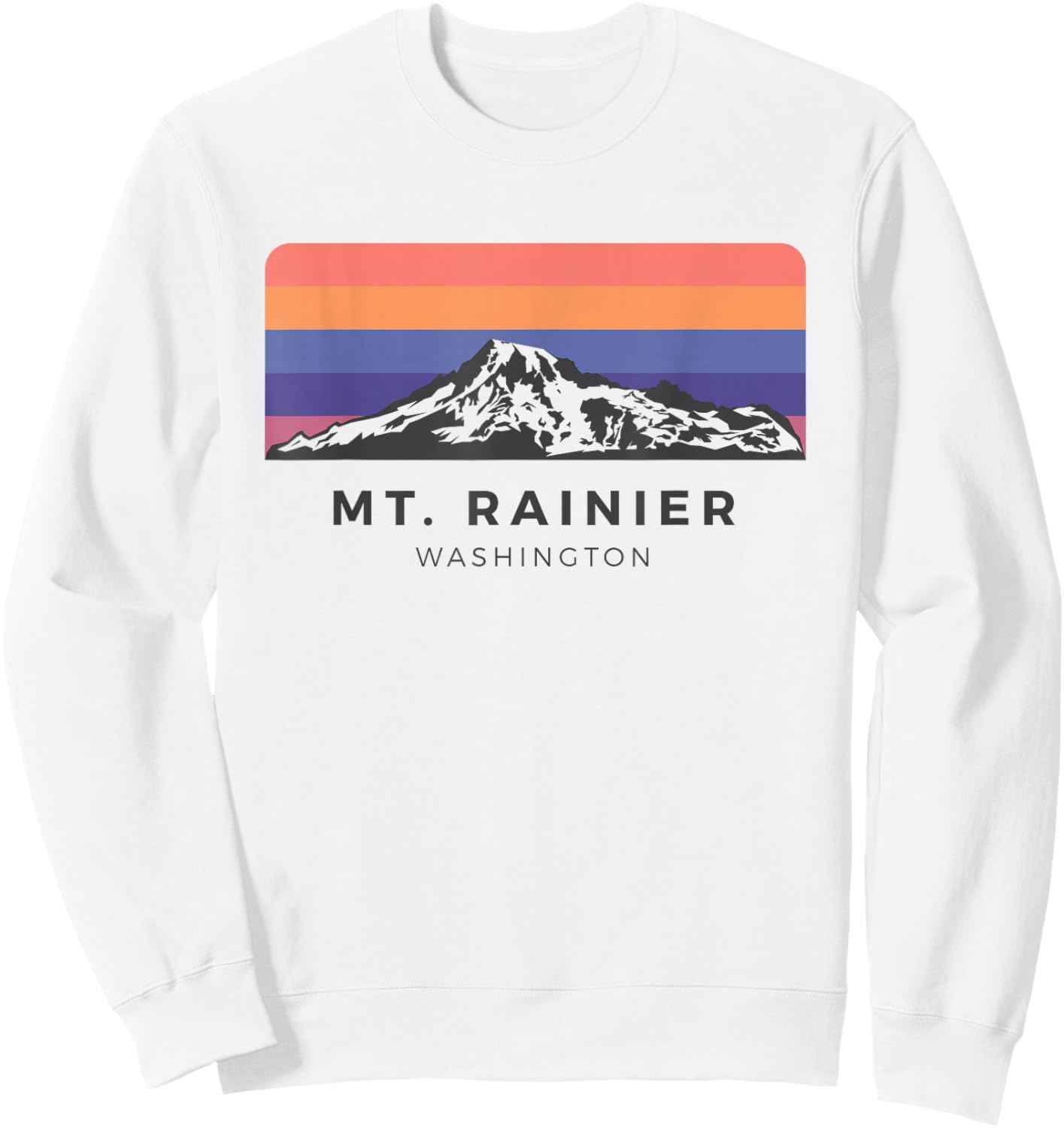 Vintage Mt Rainier - Sunrise Edition Sweatshirt - Sweatshirt | White