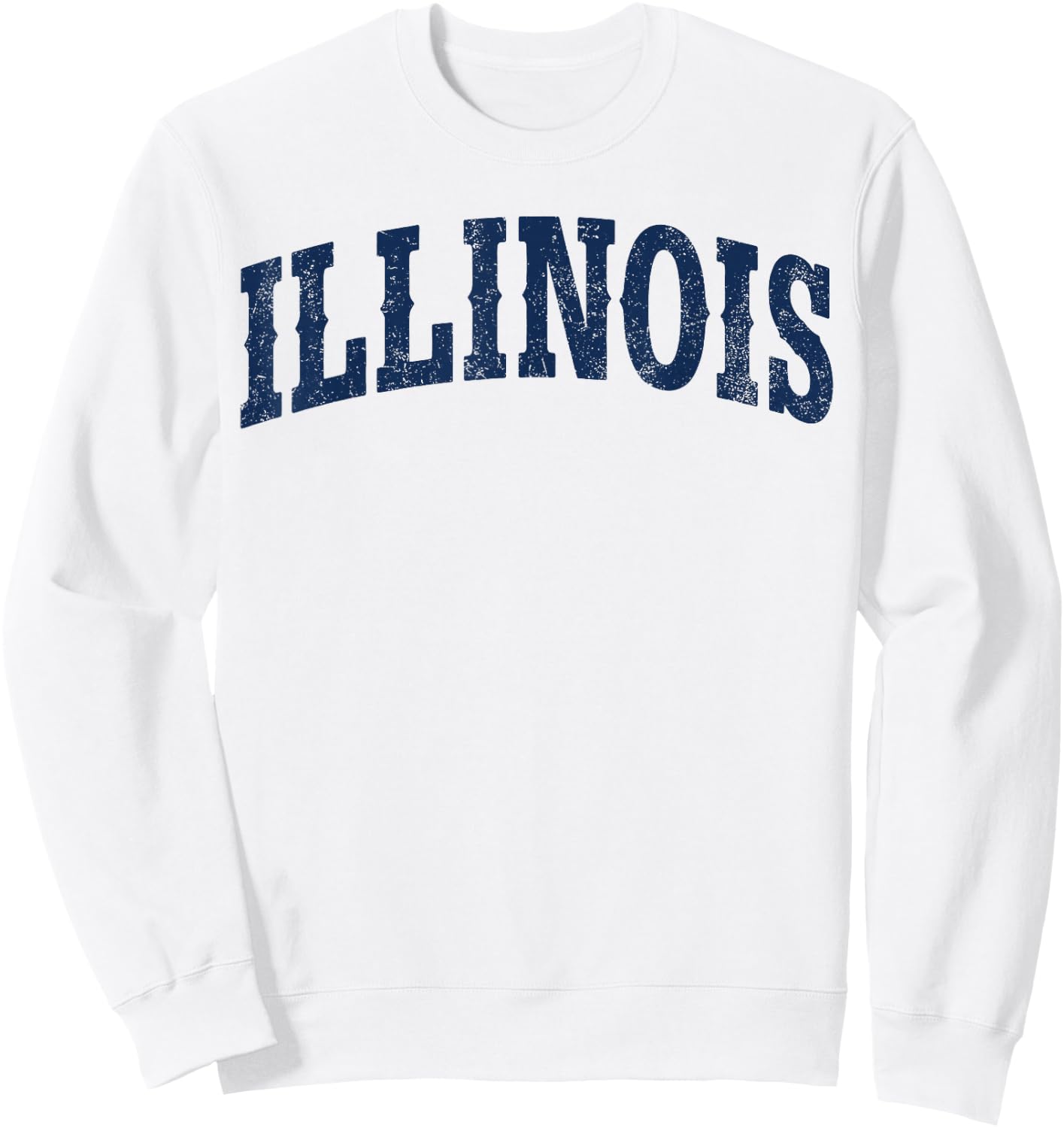 Retro Illinois Vintage Illinois Orange Blue Throwback IL Sweatshirt - Sweatshirt | White