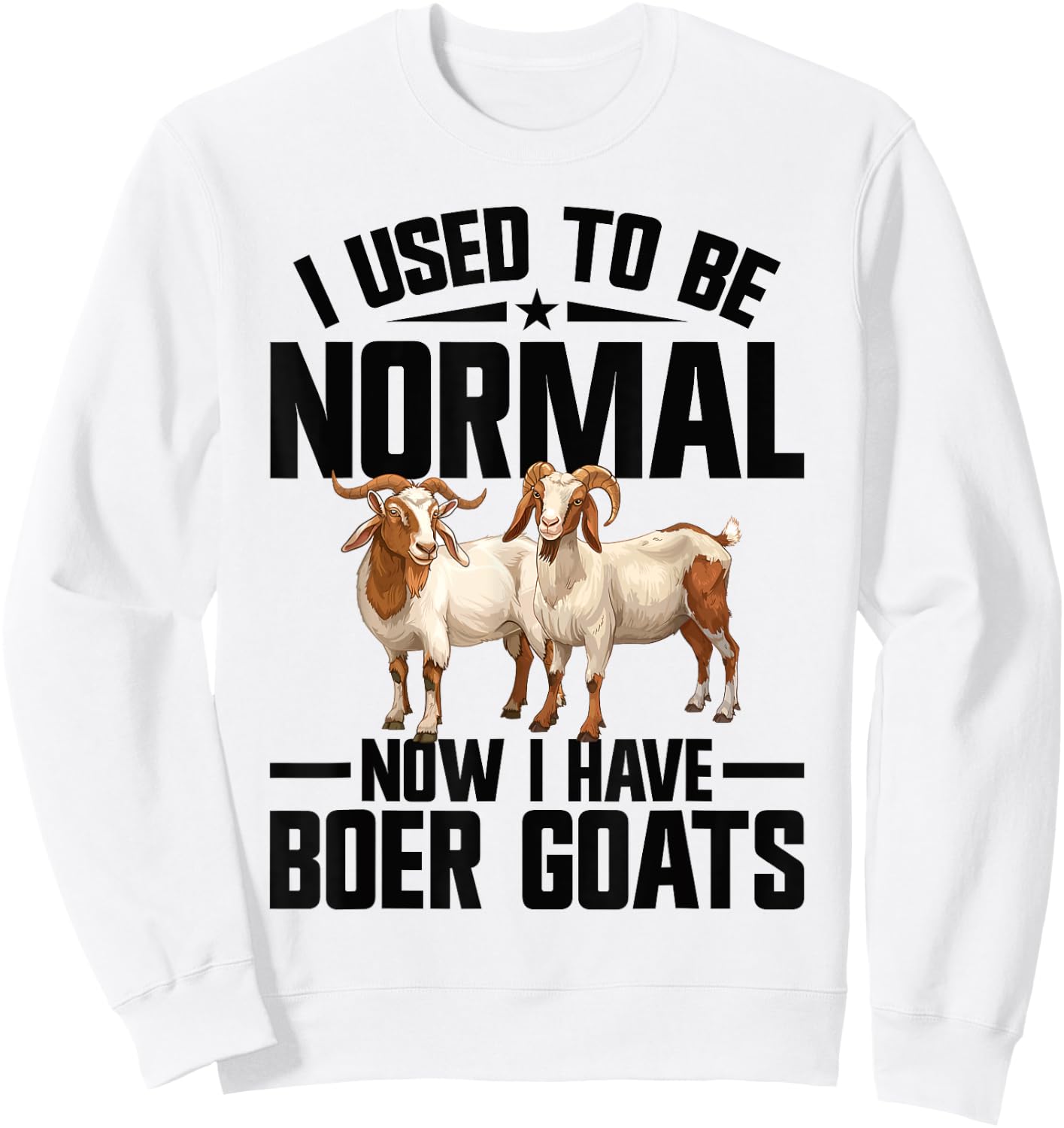 Boer Goat Stuffed Animal Goat Owner Costume Plush Boer Goat Sweatshirt - Sweatshirt | White