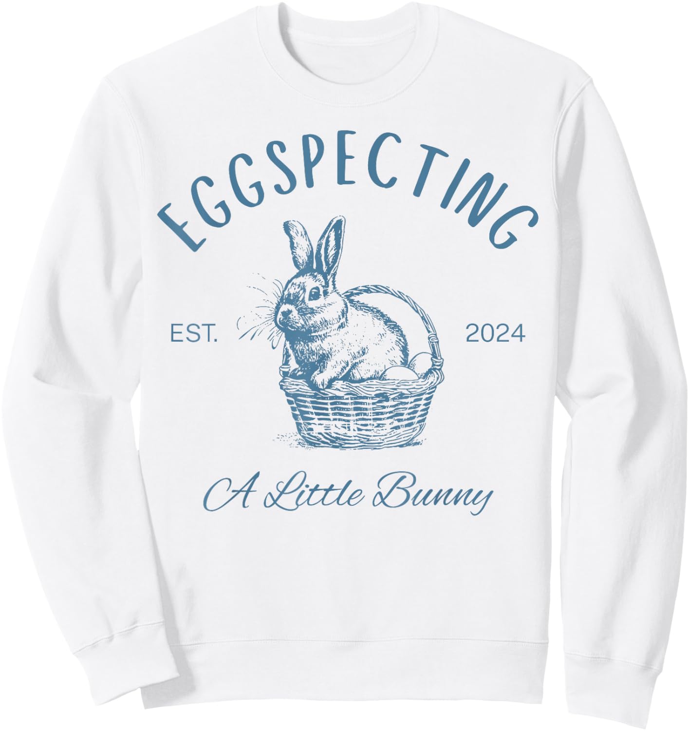 Eggspecting A Little Bunny Sweatshirt - Sweatshirt | White