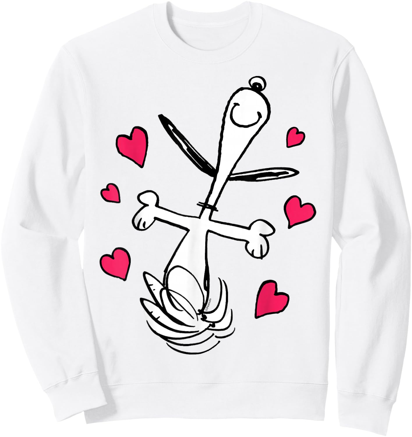 Peanuts Snoopy Tanzende Herzen Sweatshirt - Sweatshirt | White