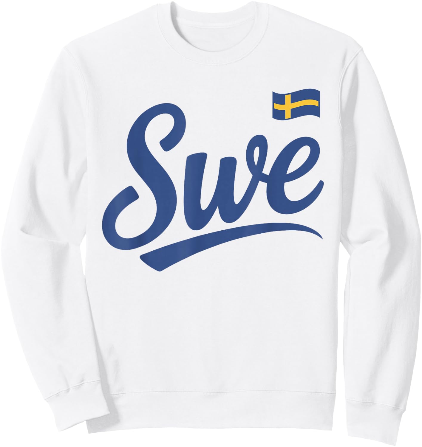 Sweden Vintage Script Fan Sweatshirt - Sweatshirt | White