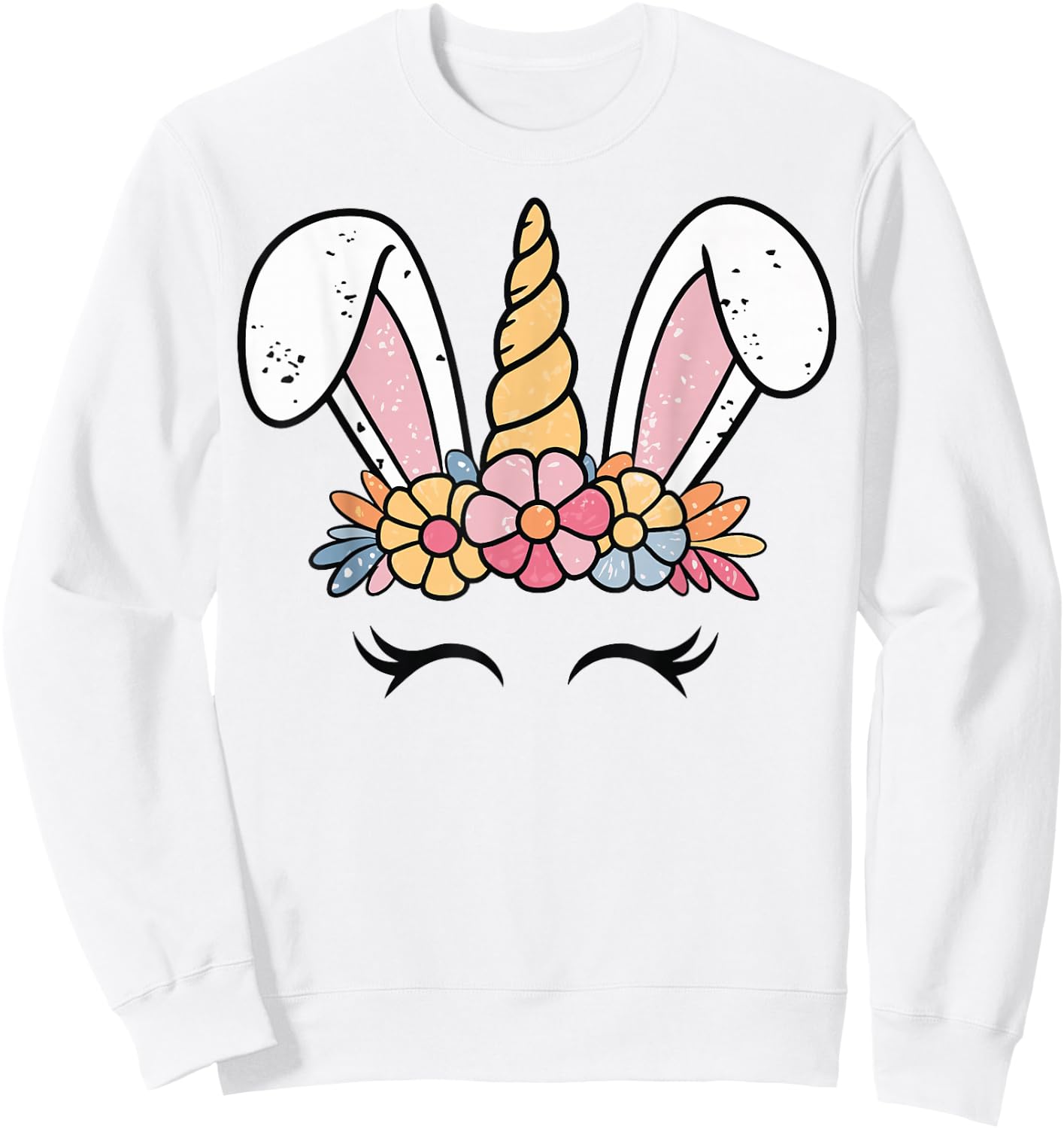 Unicorn Easter Head Sweatshirt - Sweatshirt | White