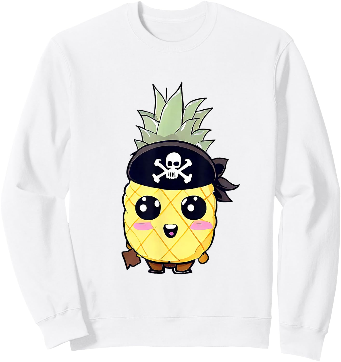 Pirate Pineapple Sweatshirt - Sweatshirt | White