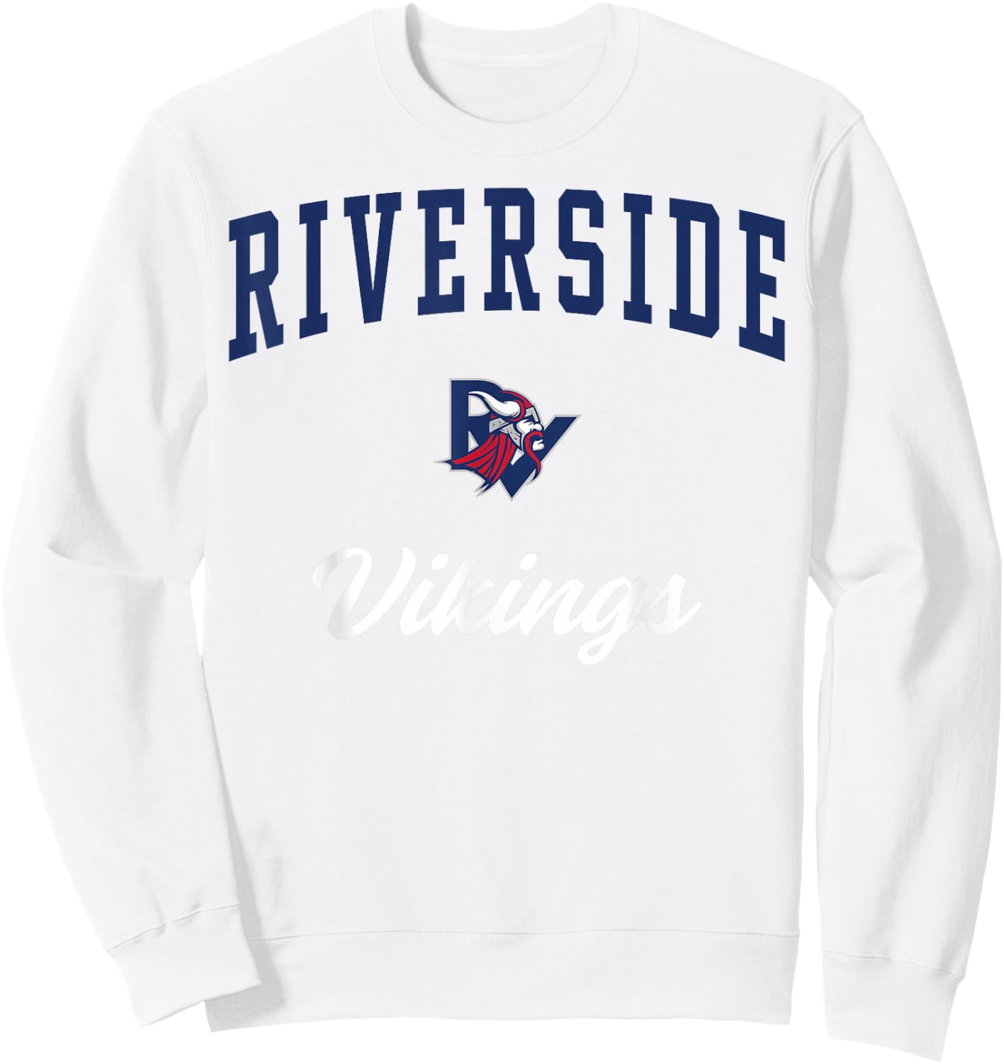 Riverside High School Vikings Sweatshirt - Sweatshirt | White