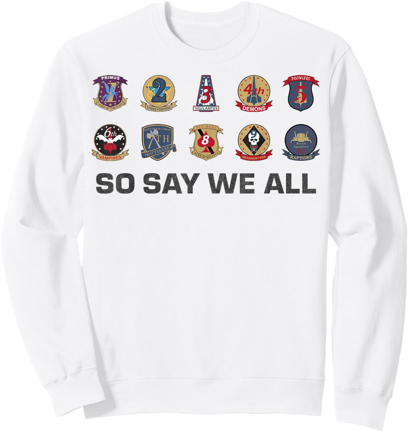 Battlestar Galactica So Say We All Badges, white, S Sweatshirt - Sweatshirt | White