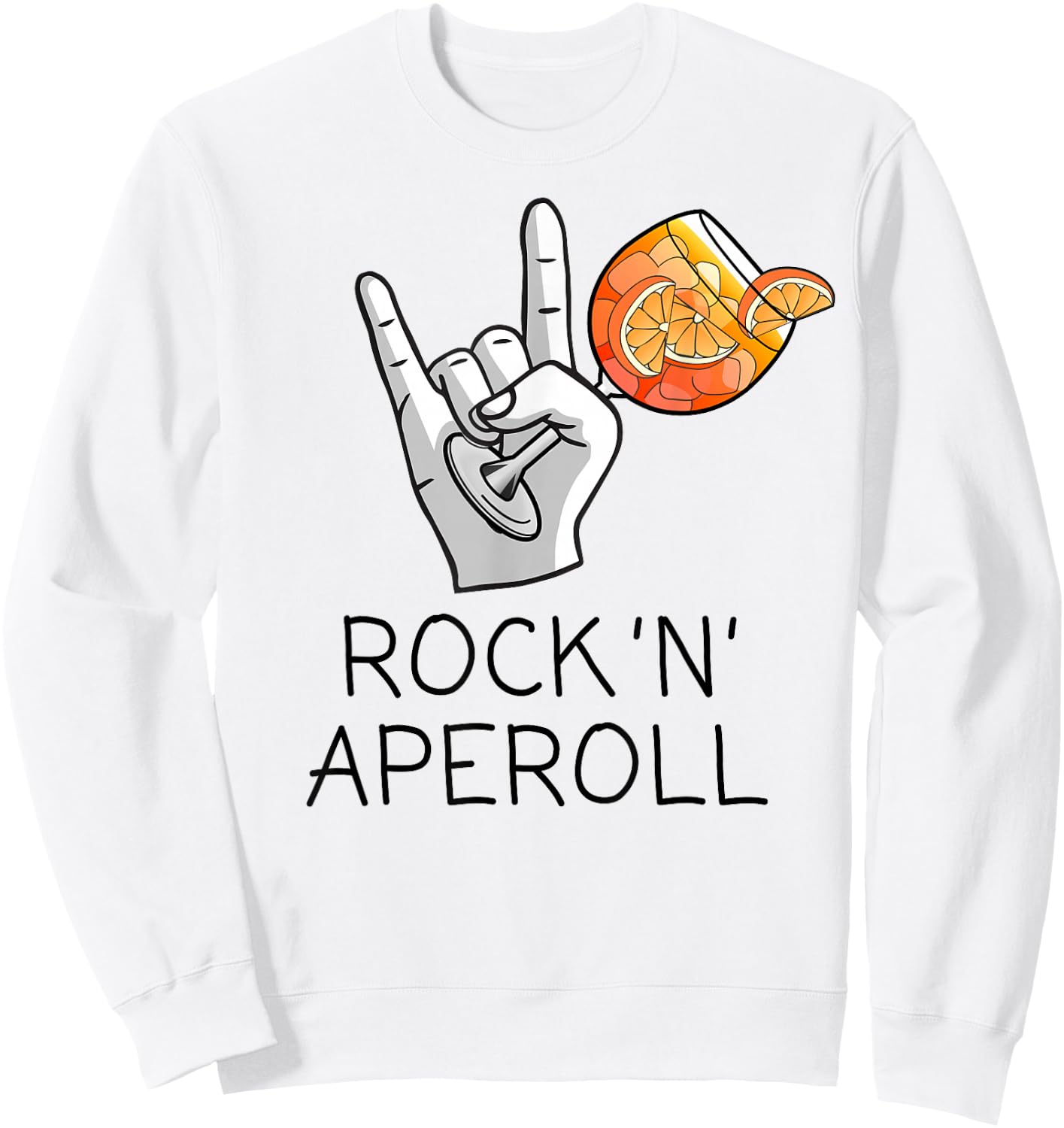 Rock 'N' Aperoll I Aperoller Aperollin Splash Club JGA Fun , White Sweatshirt - Sweatshirt | White