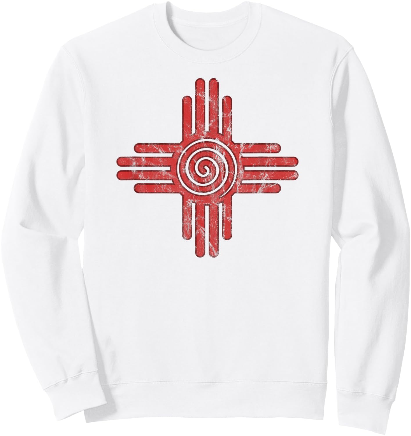 Zia Sun, Zia Pueblo, New Mexico, Native Americans, Symbol Sweatshirt - Sweatshirt | White