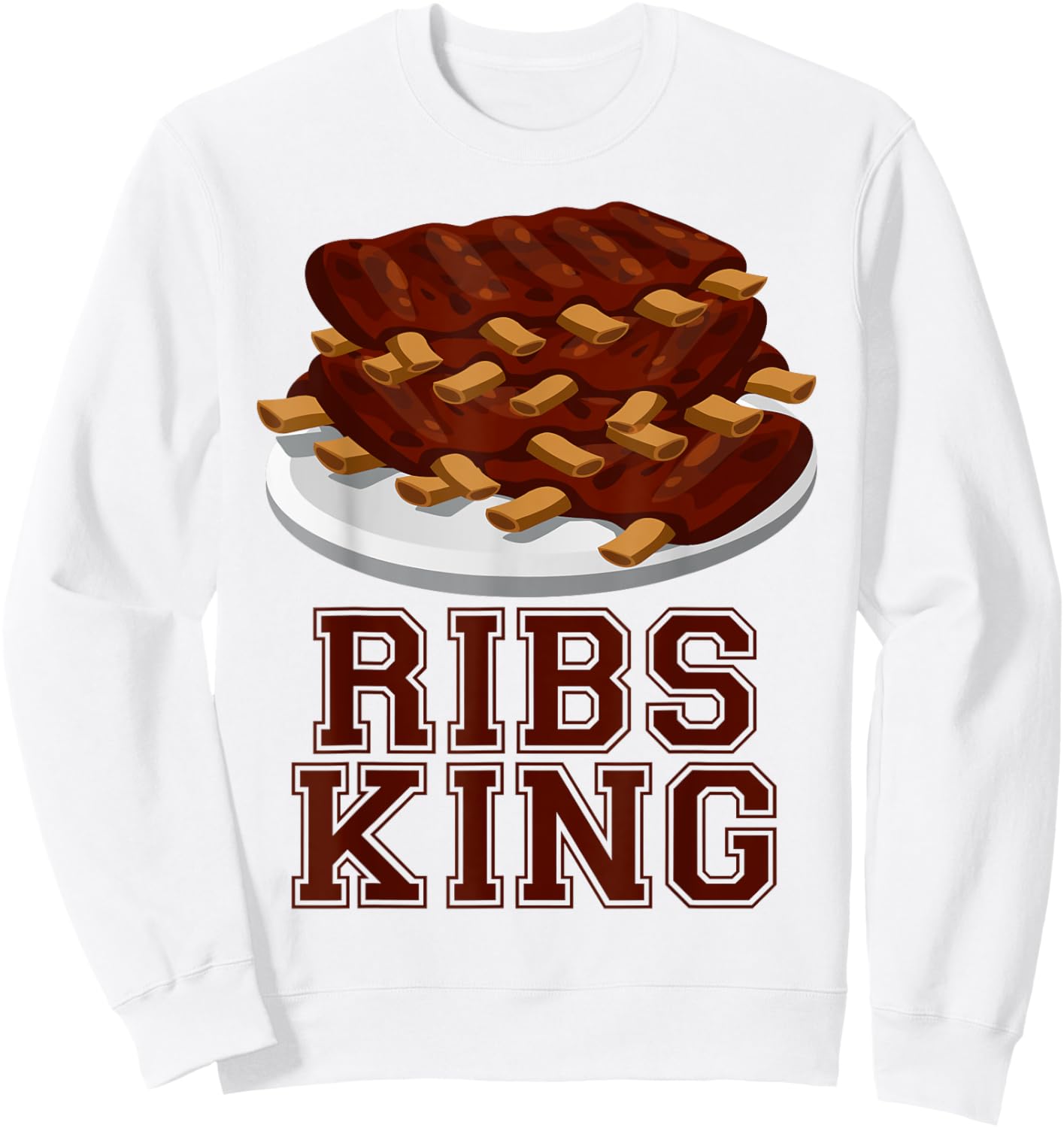 Ribs King for rib lover and bbq fan Sweatshirt - Sweatshirt | White