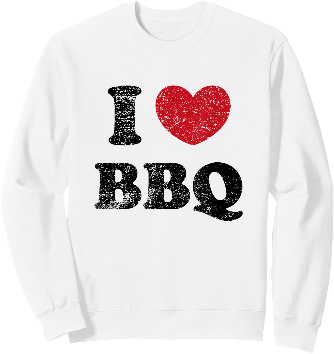 Vintage I Love BBQ Sweatshirt - Sweatshirt | White