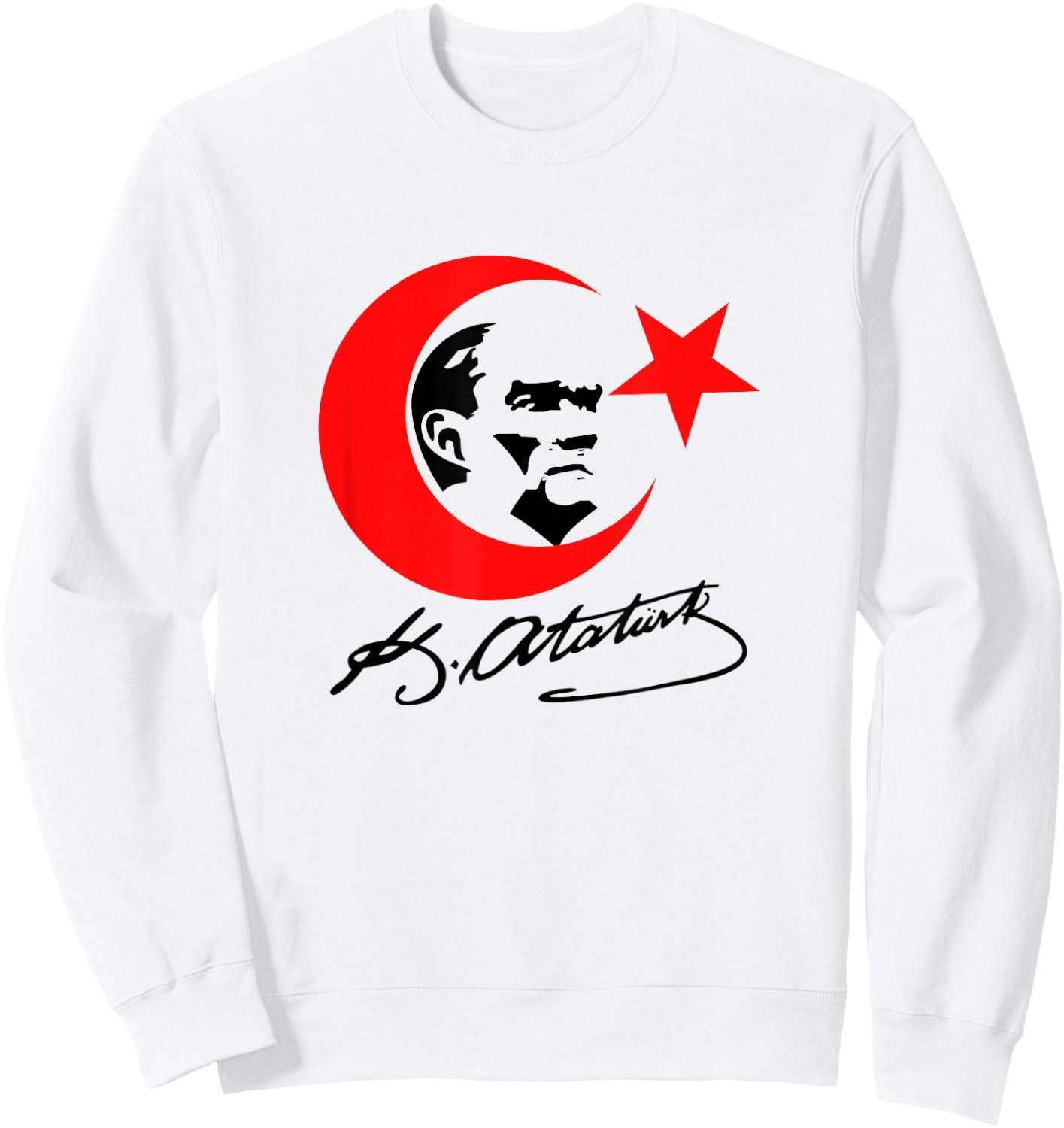 Mustafa Kemal Atatürk Signature Atam izindeyiz Turkey Sweatshirt - Sweatshirt | White