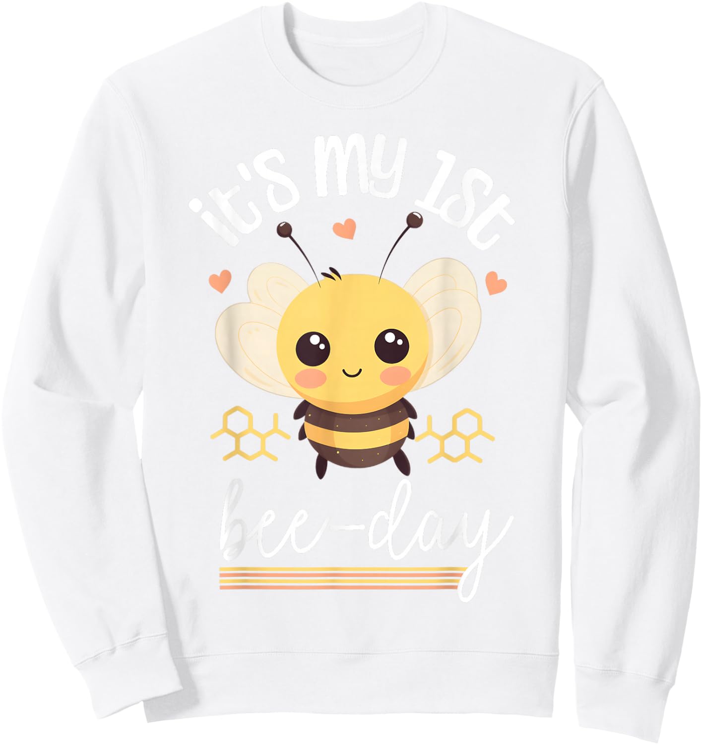 1. Geburtstag Biene, 1. Bienentag, erste Geburtstagsparty Mädchen Sweatshirt - Sweatshirt | White