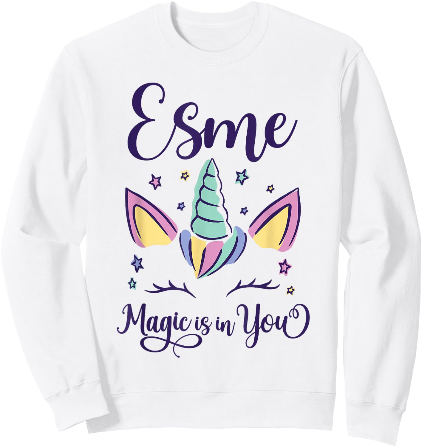 First Name Esme Personalized I Love Esme Sweatshirt - Sweatshirt | White