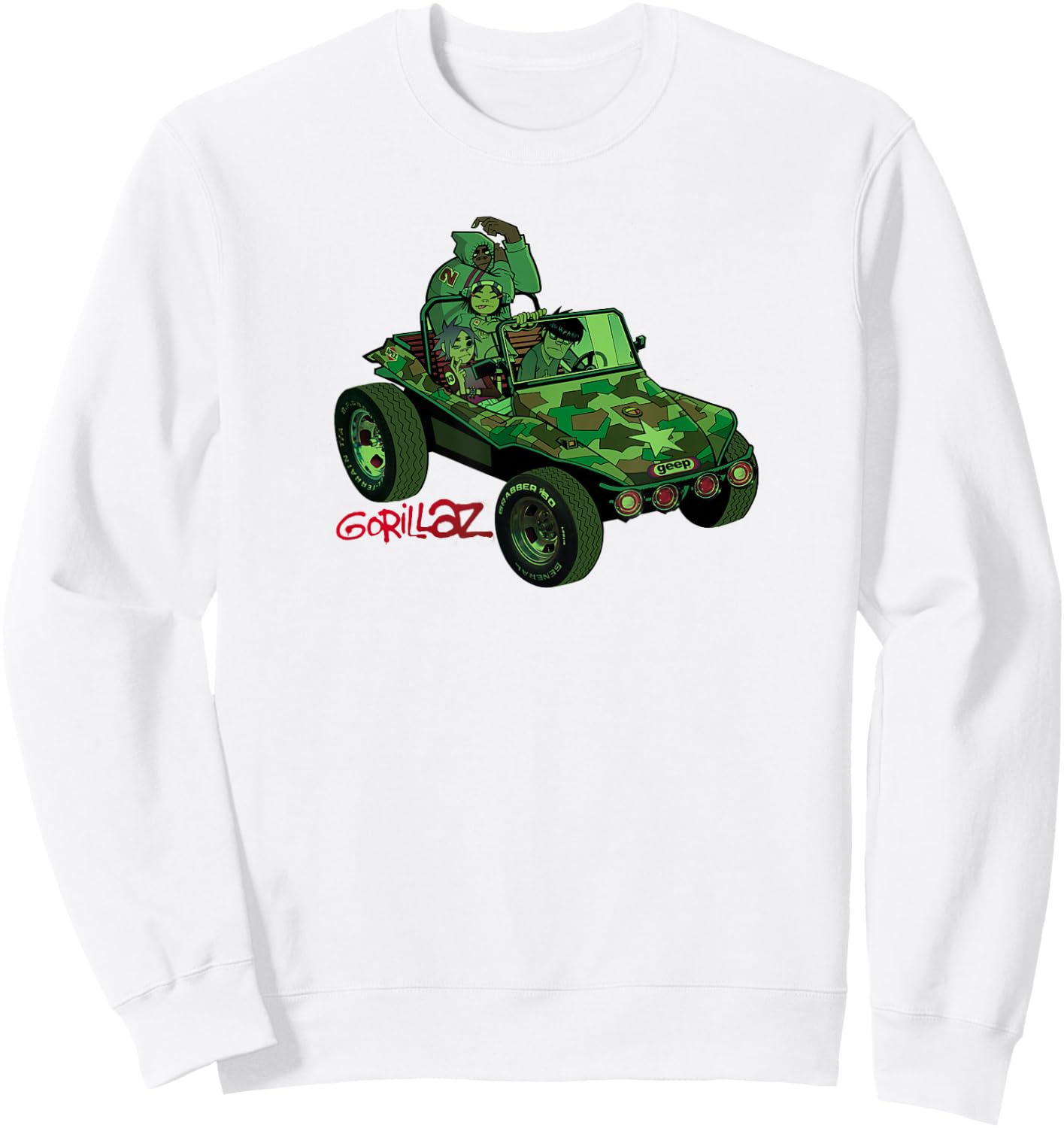 Gorillaz Geep Logo Reverse Sweatshirt - Sweatshirt | White