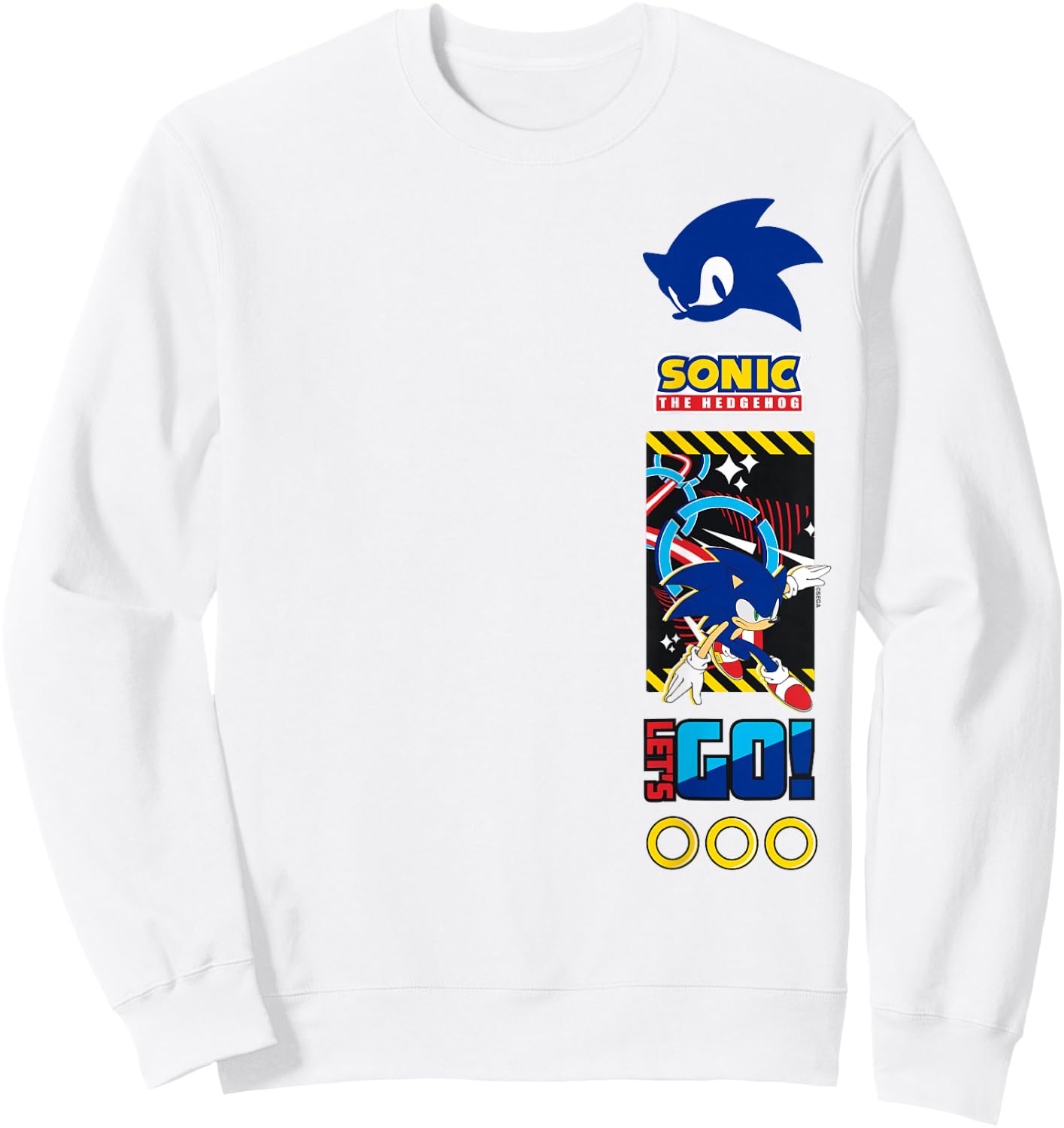 Sonic The Hedgehog Let's Go! Epic Run Heroic Panel Sweatshirt - Sweatshirt | White