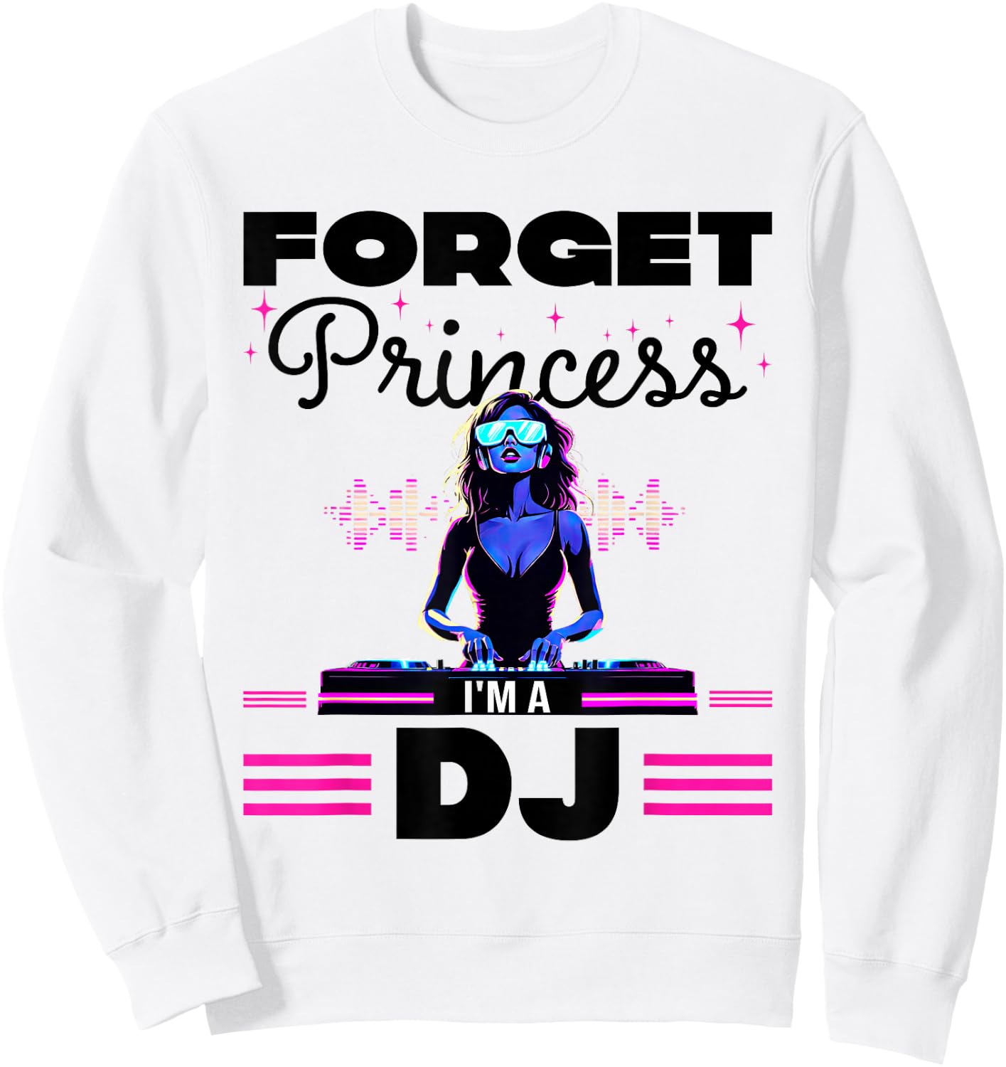 Oublie La Princesse Humour DJ Women's Rave , grey, S Sweatshirt - Sweatshirt | White