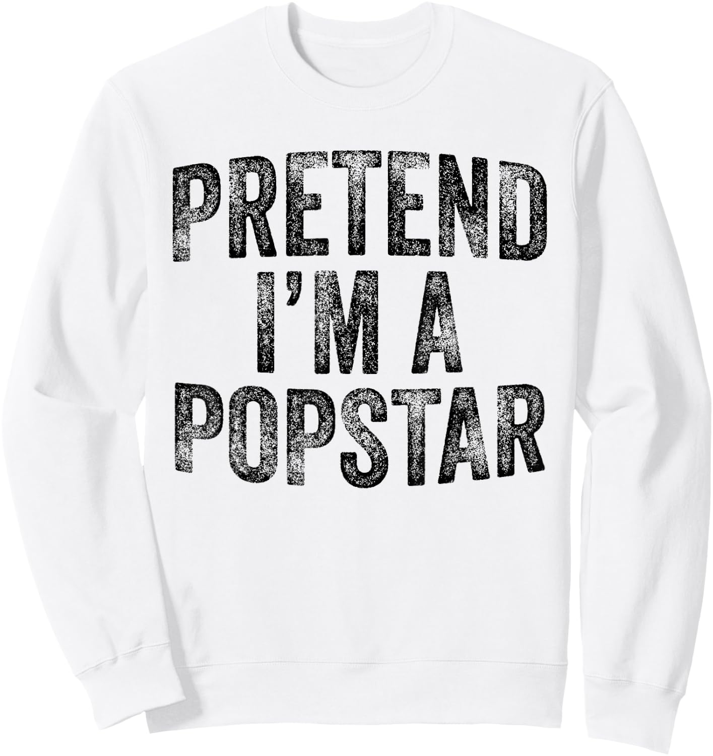 Pretend I'm A Popstar Family Lazy Halloween Party Costume Sweatshirt - Sweatshirt | White
