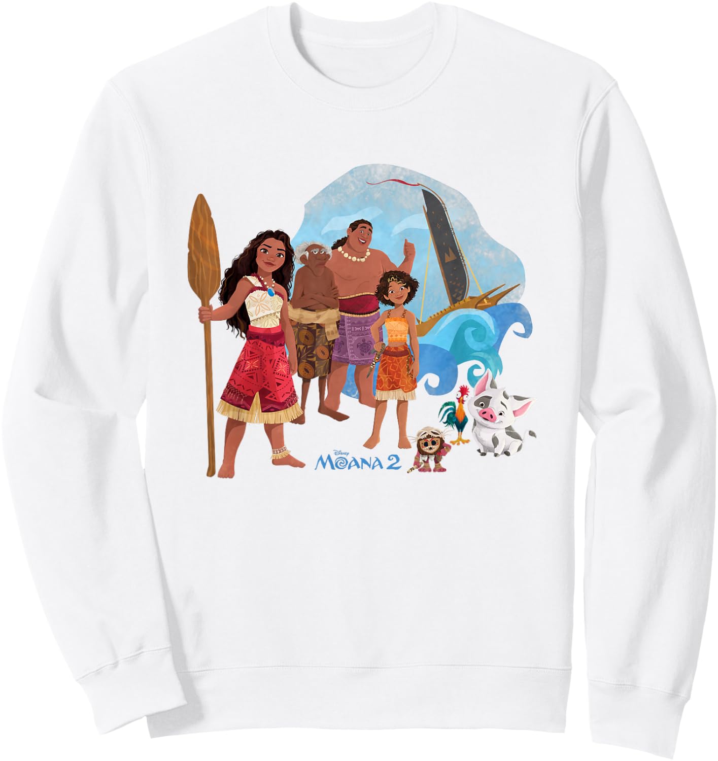 Disney Moana 2 Oceania Wayfinder Group Shot Sweatshirt - Sweatshirt | White