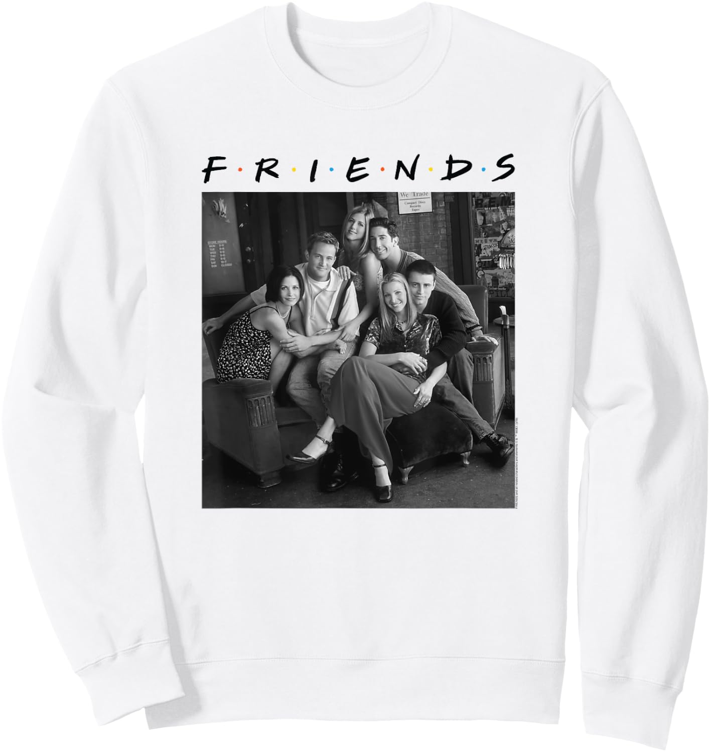 Friends Group Photo 6 BW , white, S Sweatshirt - Sweatshirt | White