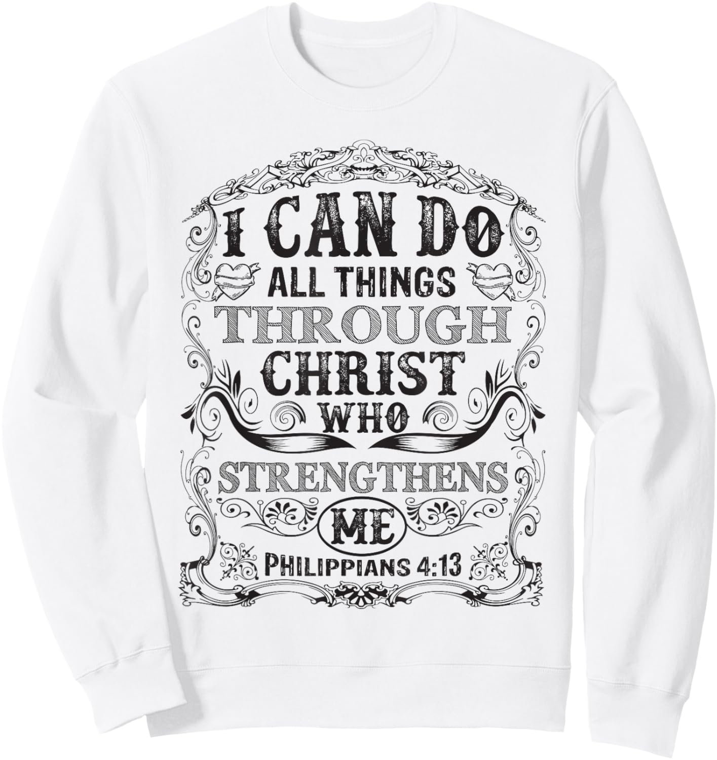 Christian Scripture | Bible Verse Shirts Sweatshirt - Sweatshirt | White