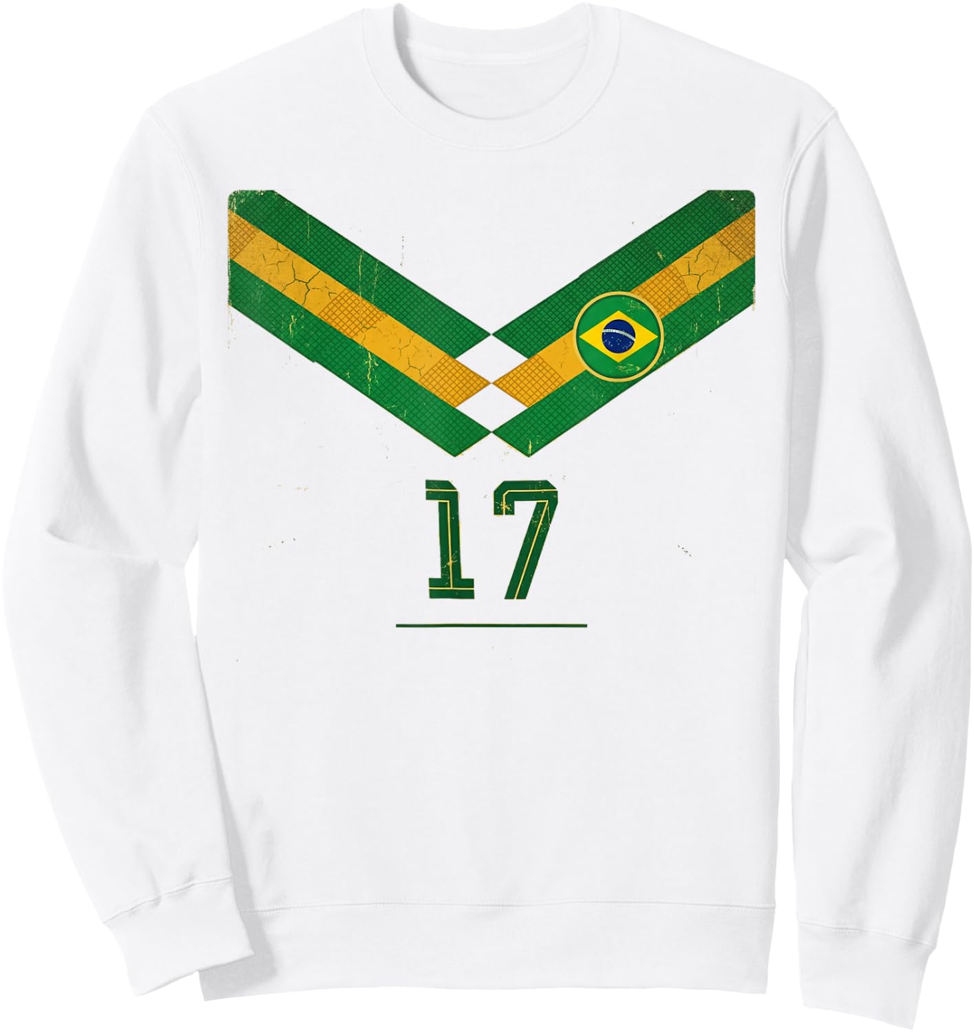 Brésil Cadeau Drapeau Brésil Fan Vintage Samba Brasil Sweatshirt - Sweatshirt | White