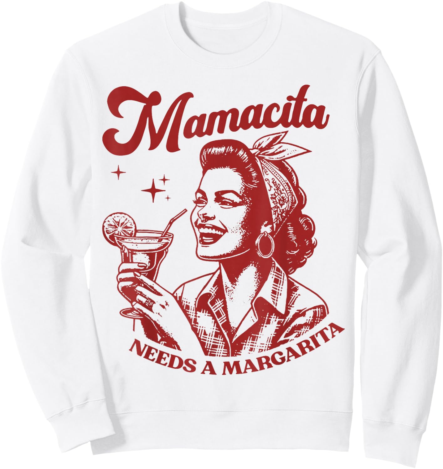 Mamacita Needs A Margarita Sweatshirt - Sweatshirt | White