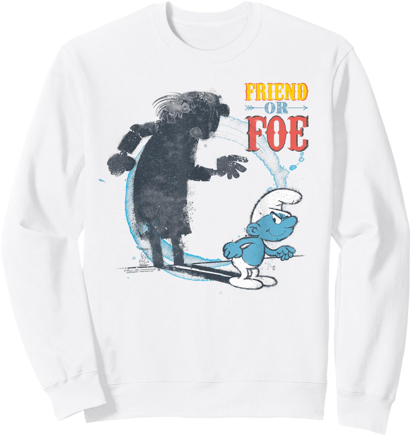 The Smurfs Gargamel Shadow Friend or Foe Sweatshirt - Sweatshirt | White