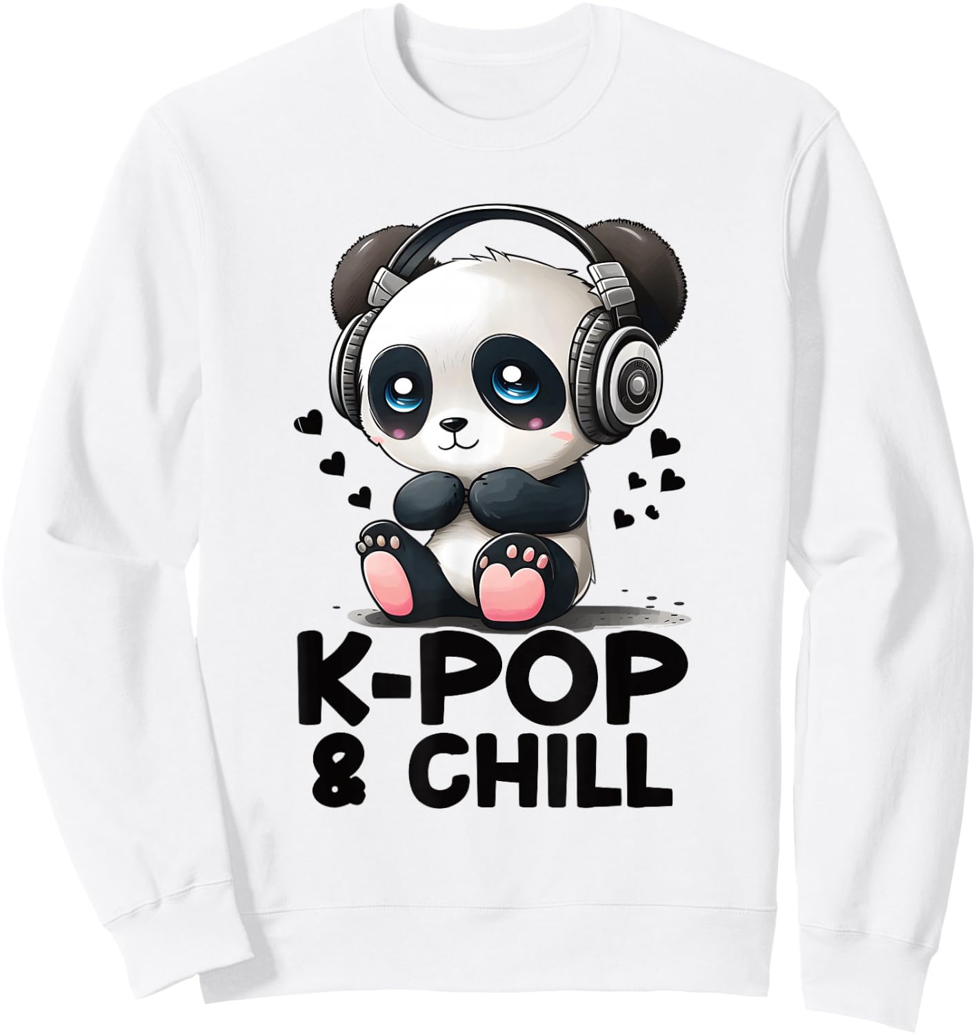 K pop & Chill Kpop Bias Panda Fanartikel K-pop Fanartikel Sweatshirt - Sweatshirt | White