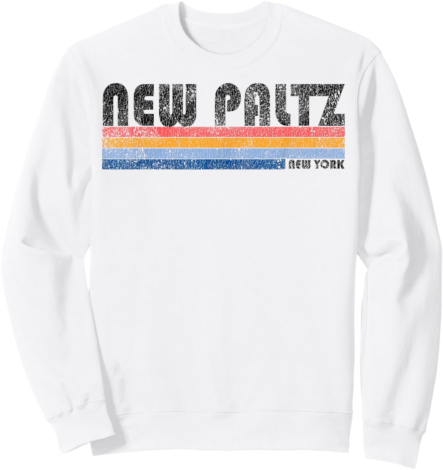 Vintage 1980s Style New Paltz New York Sweatshirt - Sweatshirt | White