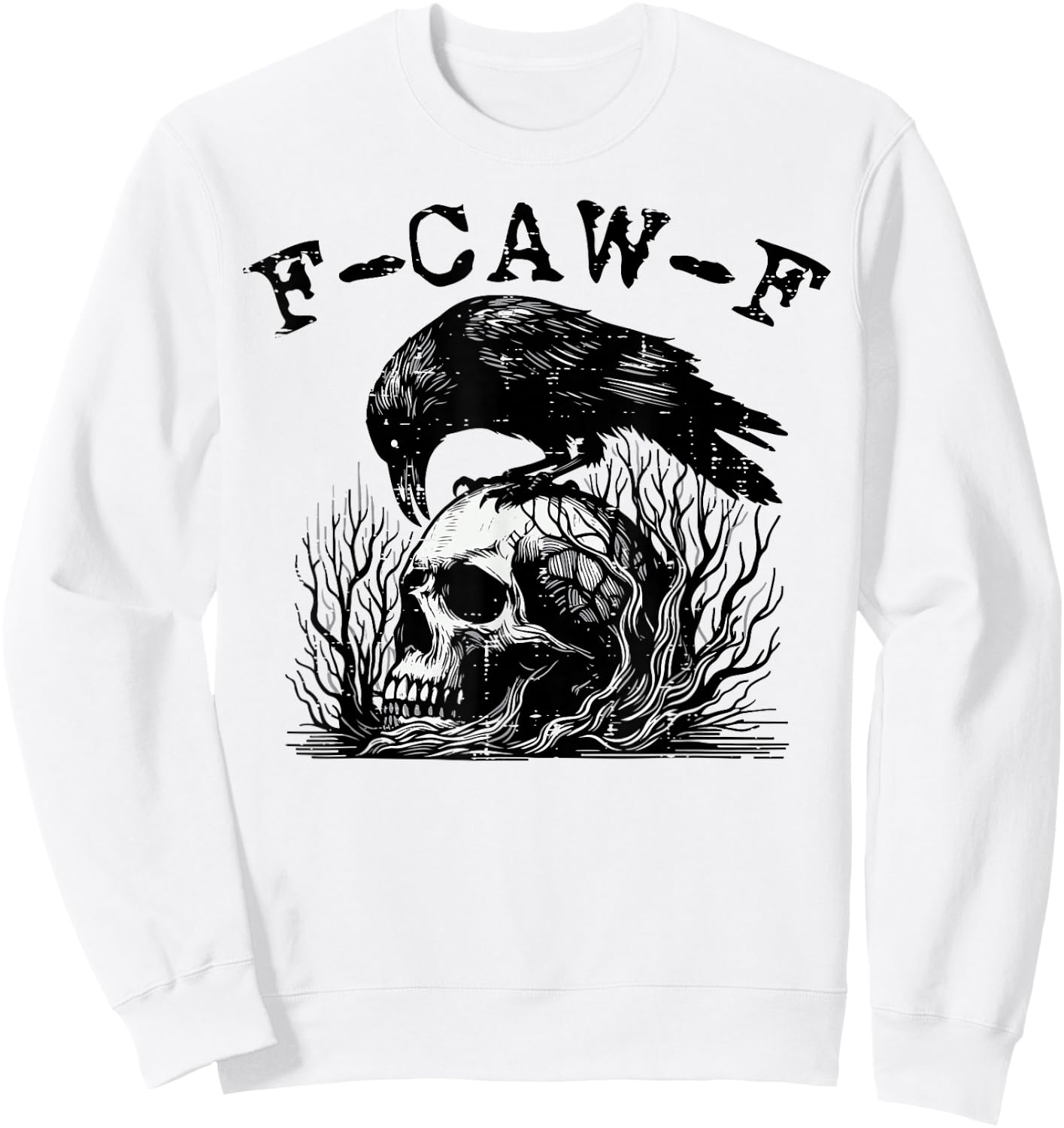 Raven Crow Meme Funny Women Kids Boys Men Youth Teen Sweatshirt - Sweatshirt | White