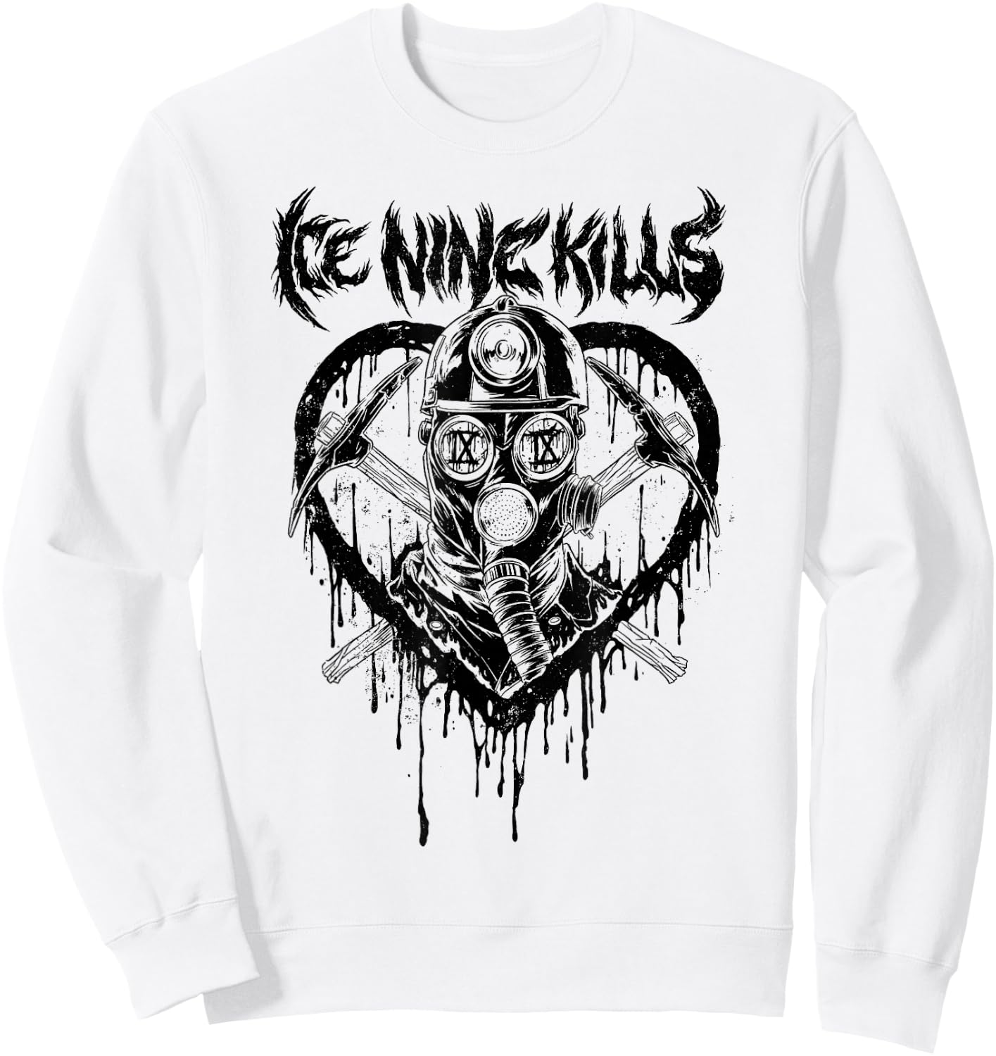 Ice Nine Kills – Valentine Mask Sweatshirt - Sweatshirt | White