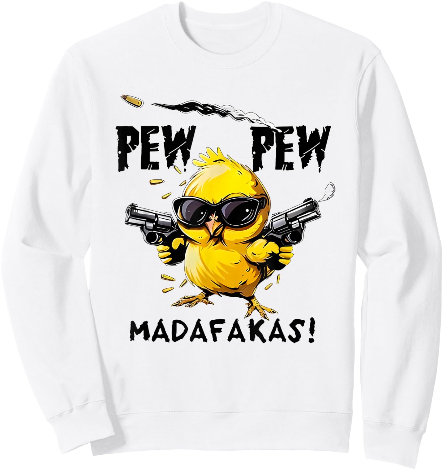 pew pew madafakas , white, S Sweatshirt - Sweatshirt | White