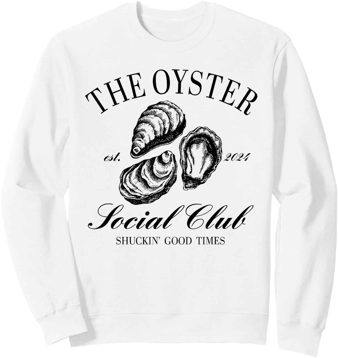 The Oyster Social Club Shuckin' Good Time Sweatshirt - Sweatshirt | White