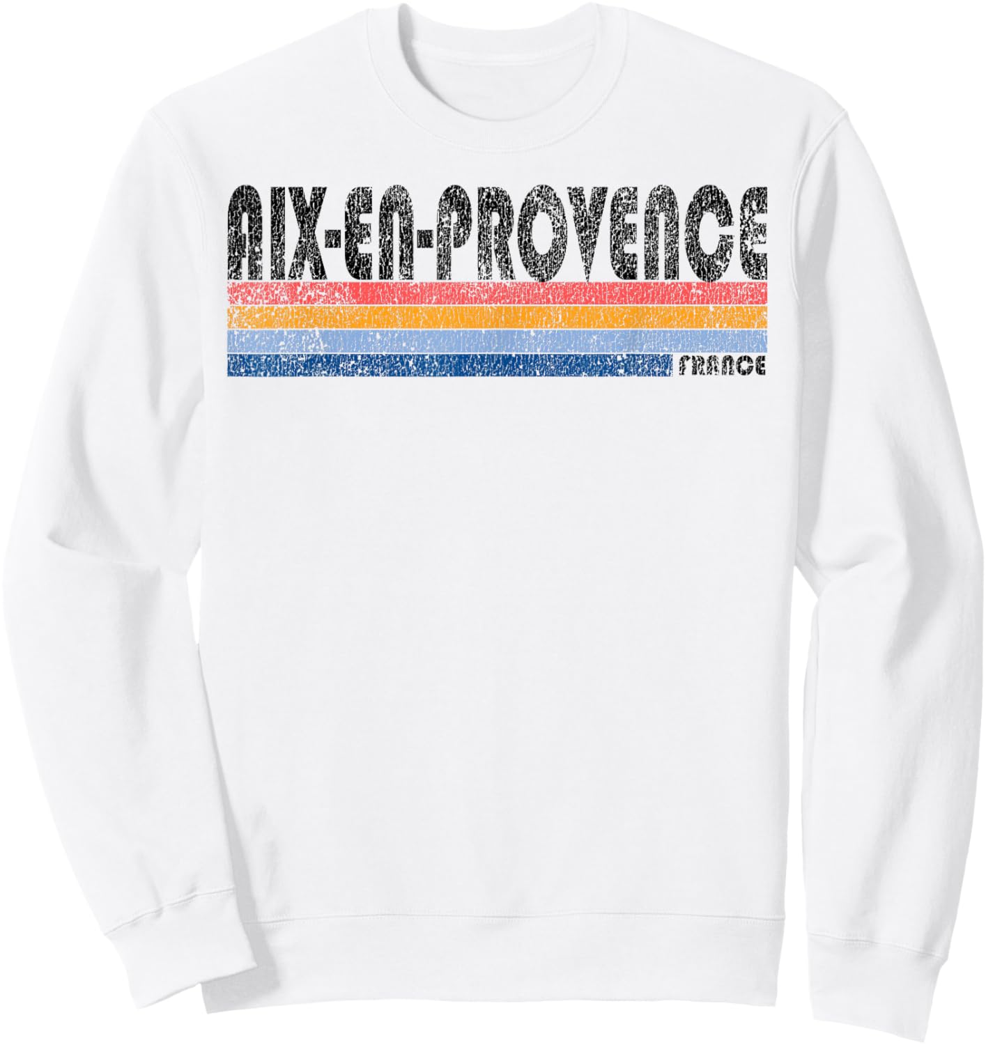 Vintage 1980s Style Aix-en-Provence France Sweatshirt - Sweatshirt | White