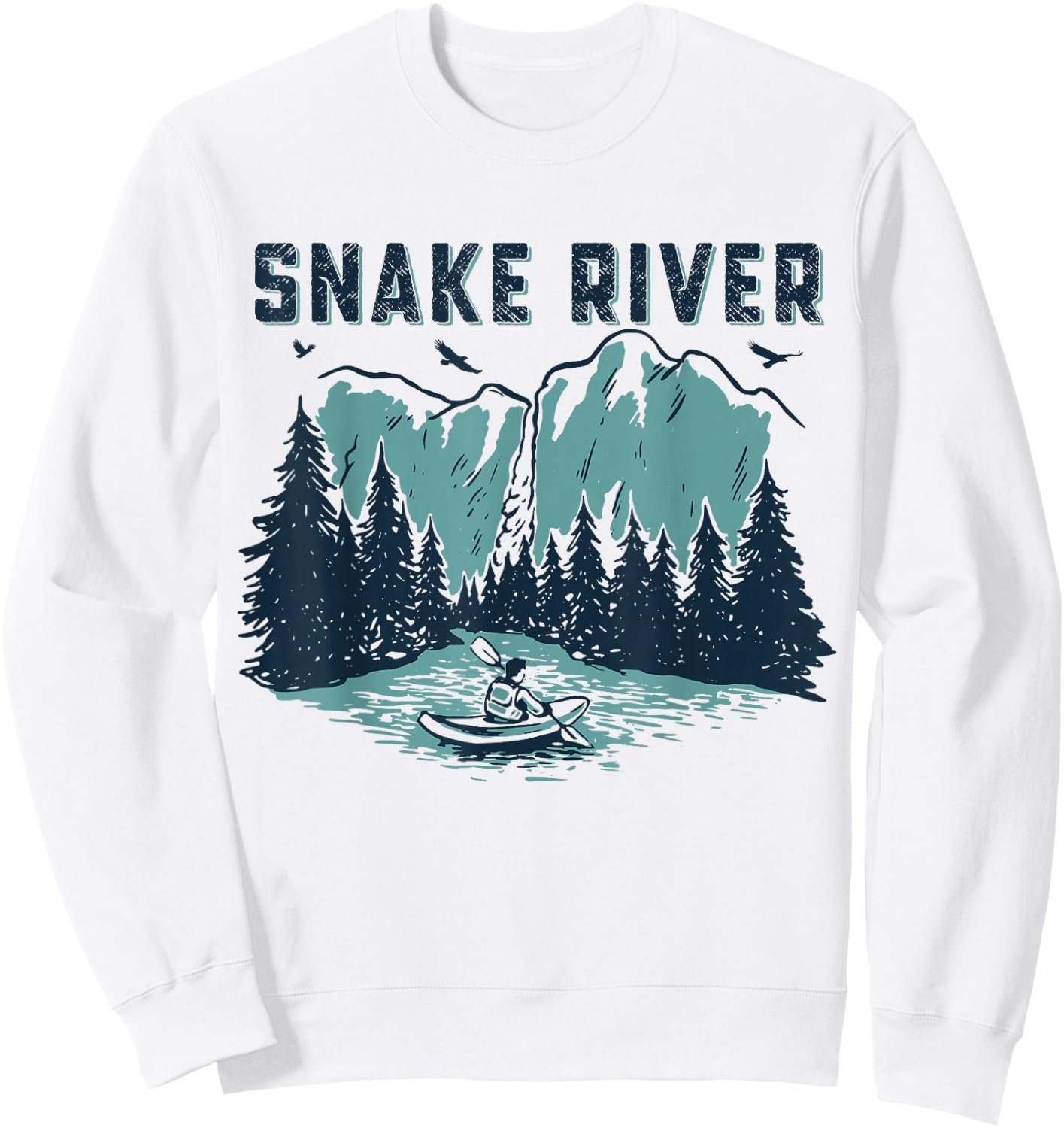 Snake River Kayaking, Snake River Sweatshirt - Sweatshirt | White