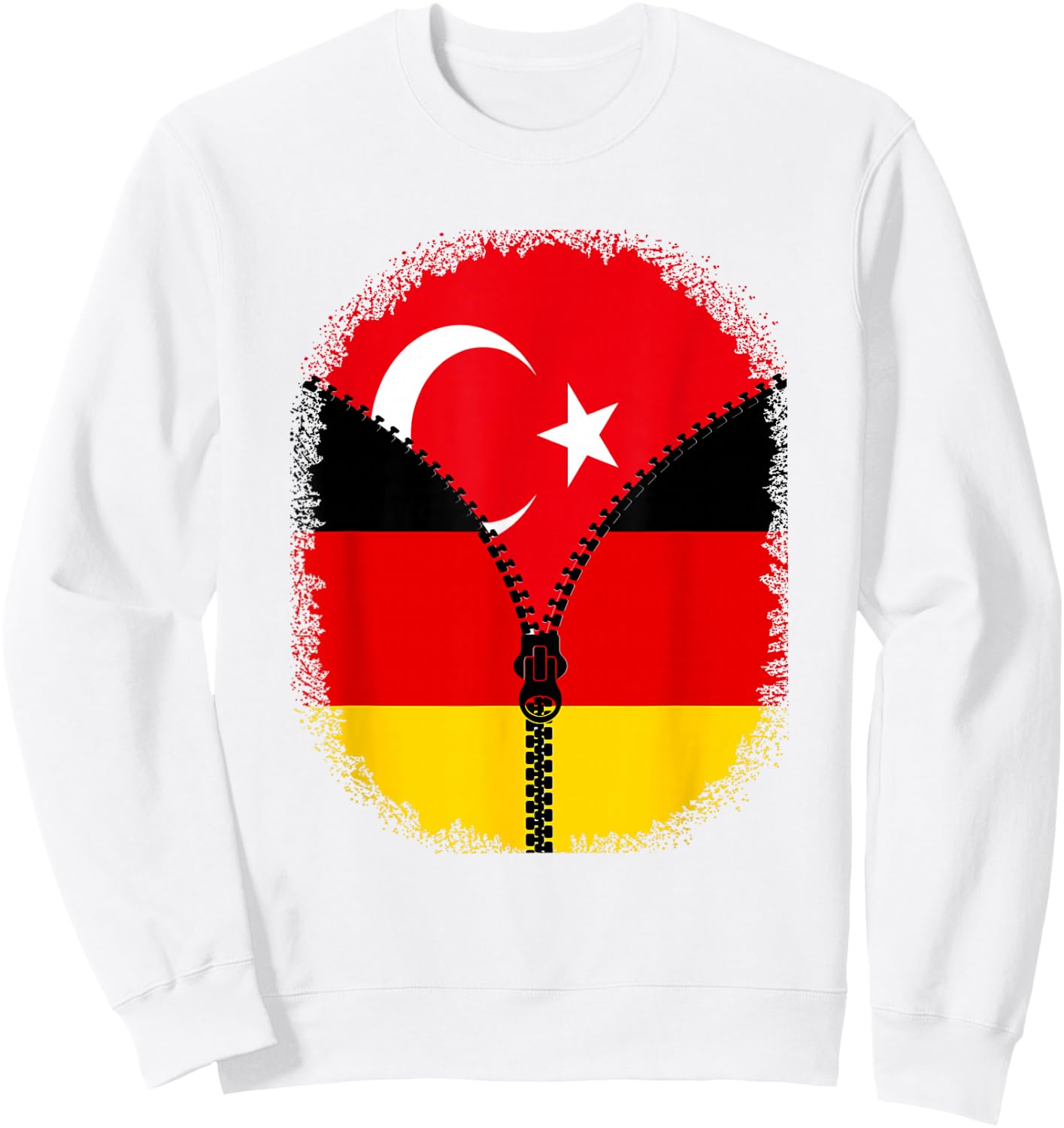 Turkey Germany Flag Turkish German Zipper Sweatshirt - Sweatshirt | White